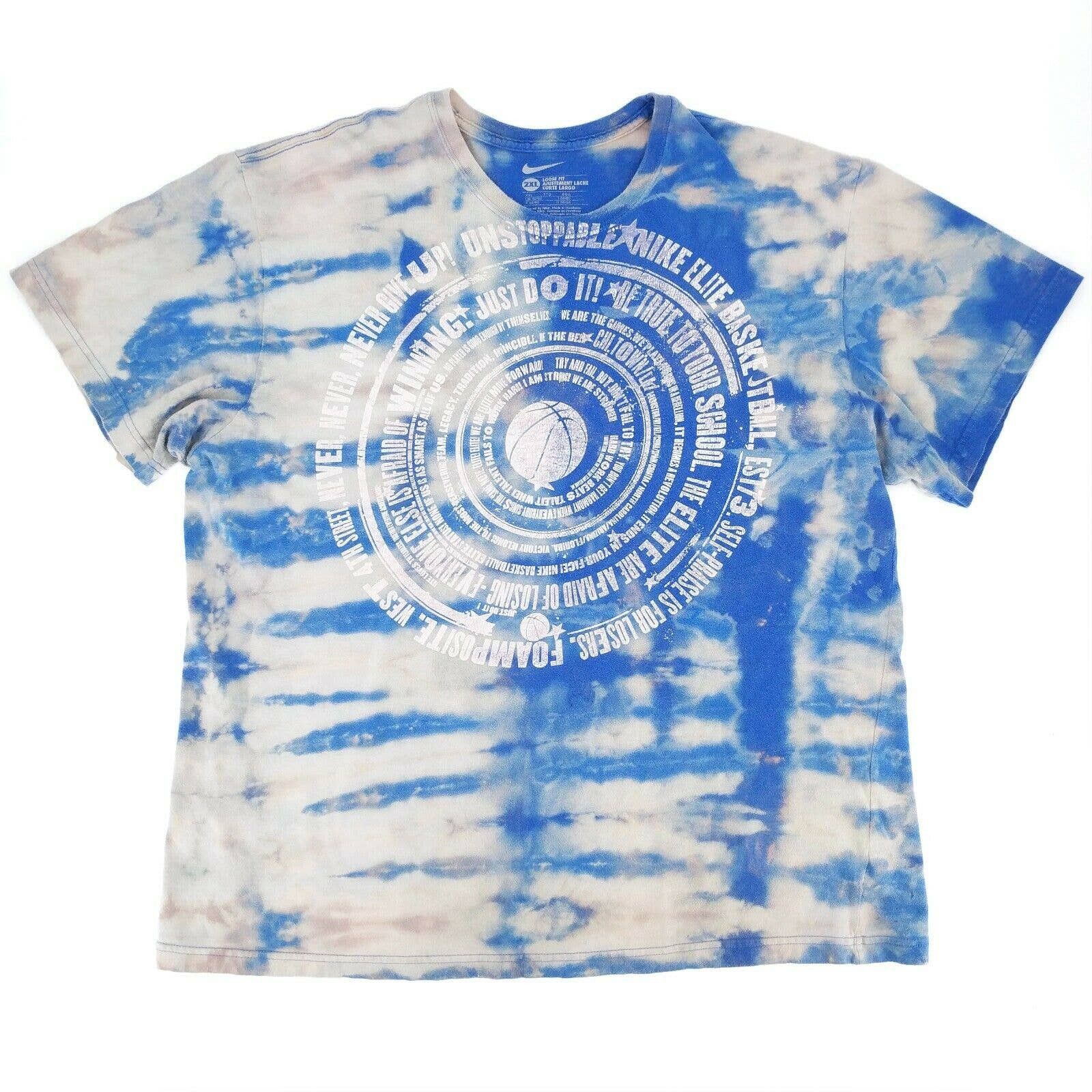 Nike Nike Custom Tie Dye Unstoppable Elite Graphic Logo T-Shirt Size US XXL / EU 58 / 5 - 1 Thumbnail