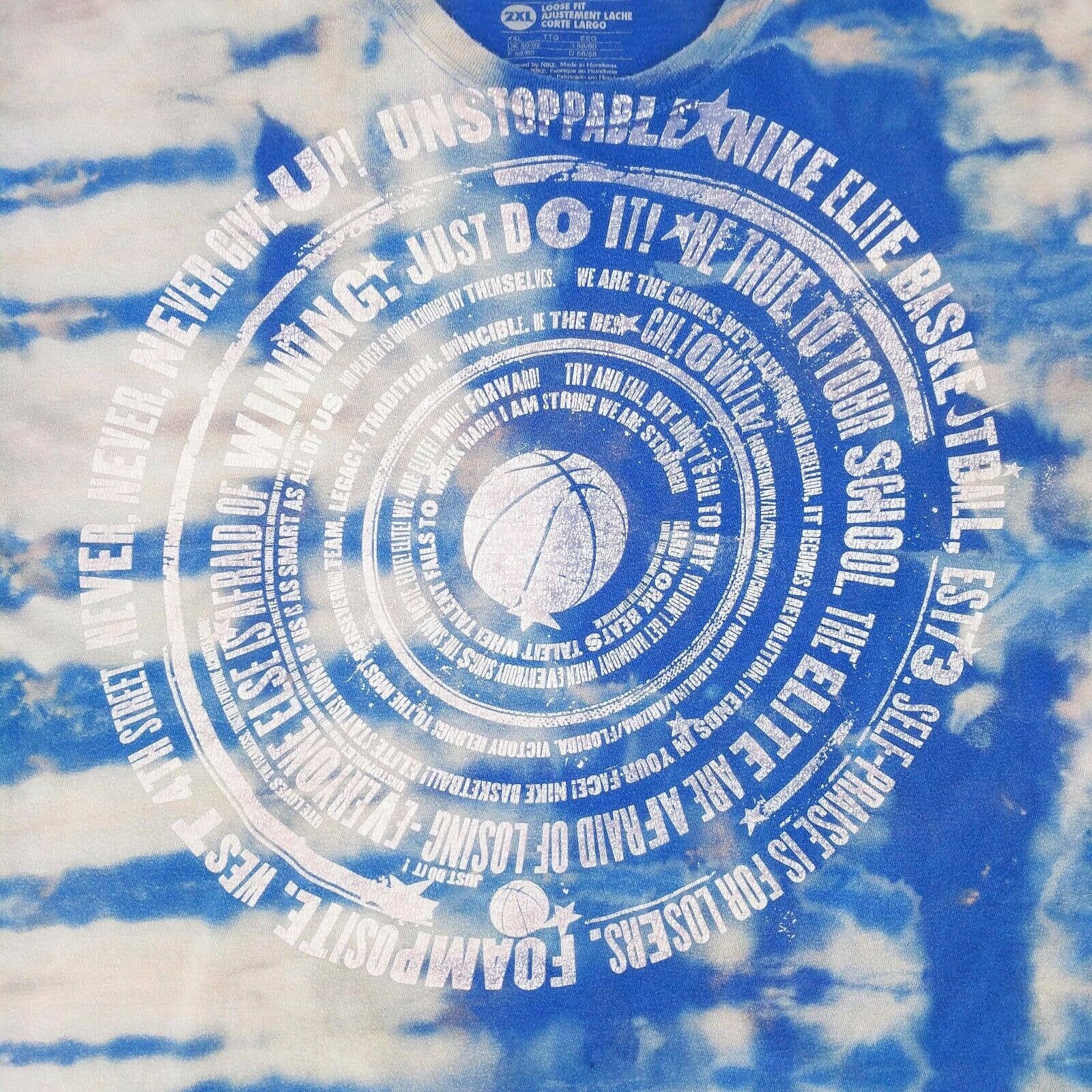 Nike Nike Custom Tie Dye Unstoppable Elite Graphic Logo T-Shirt Size US XXL / EU 58 / 5 - 2 Thumbnail