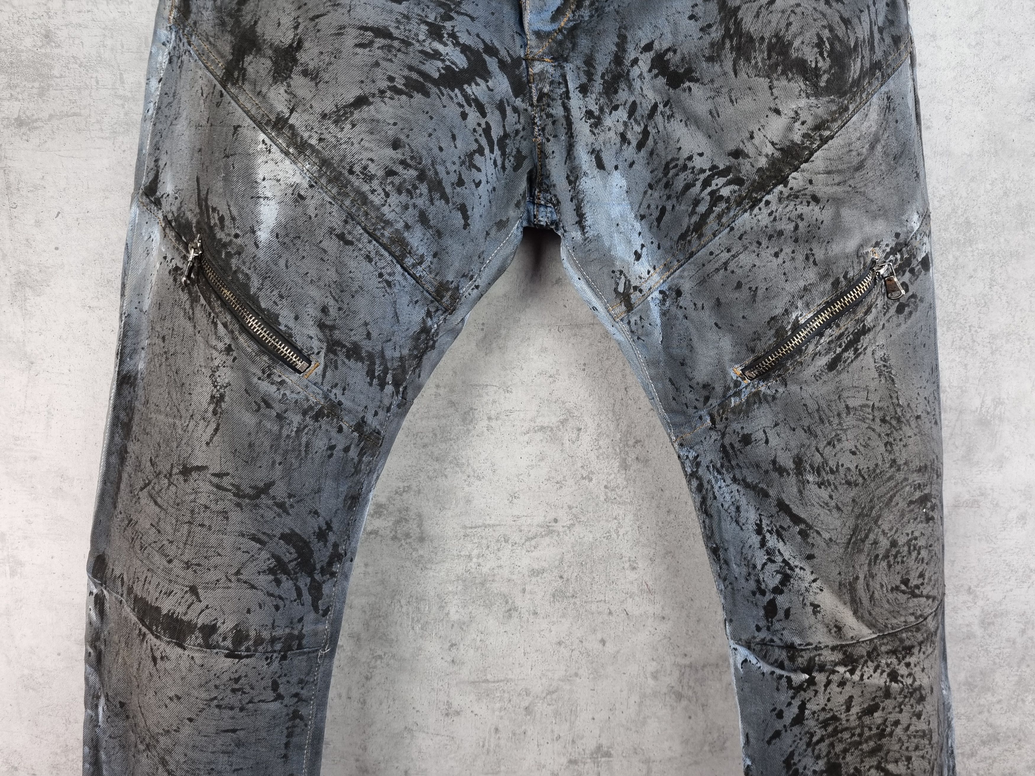 Japanese Brand × Vintage New ADAMUS Art Painting Denim Trashed Jeans Made in Italy Size US 33 - 7 Thumbnail