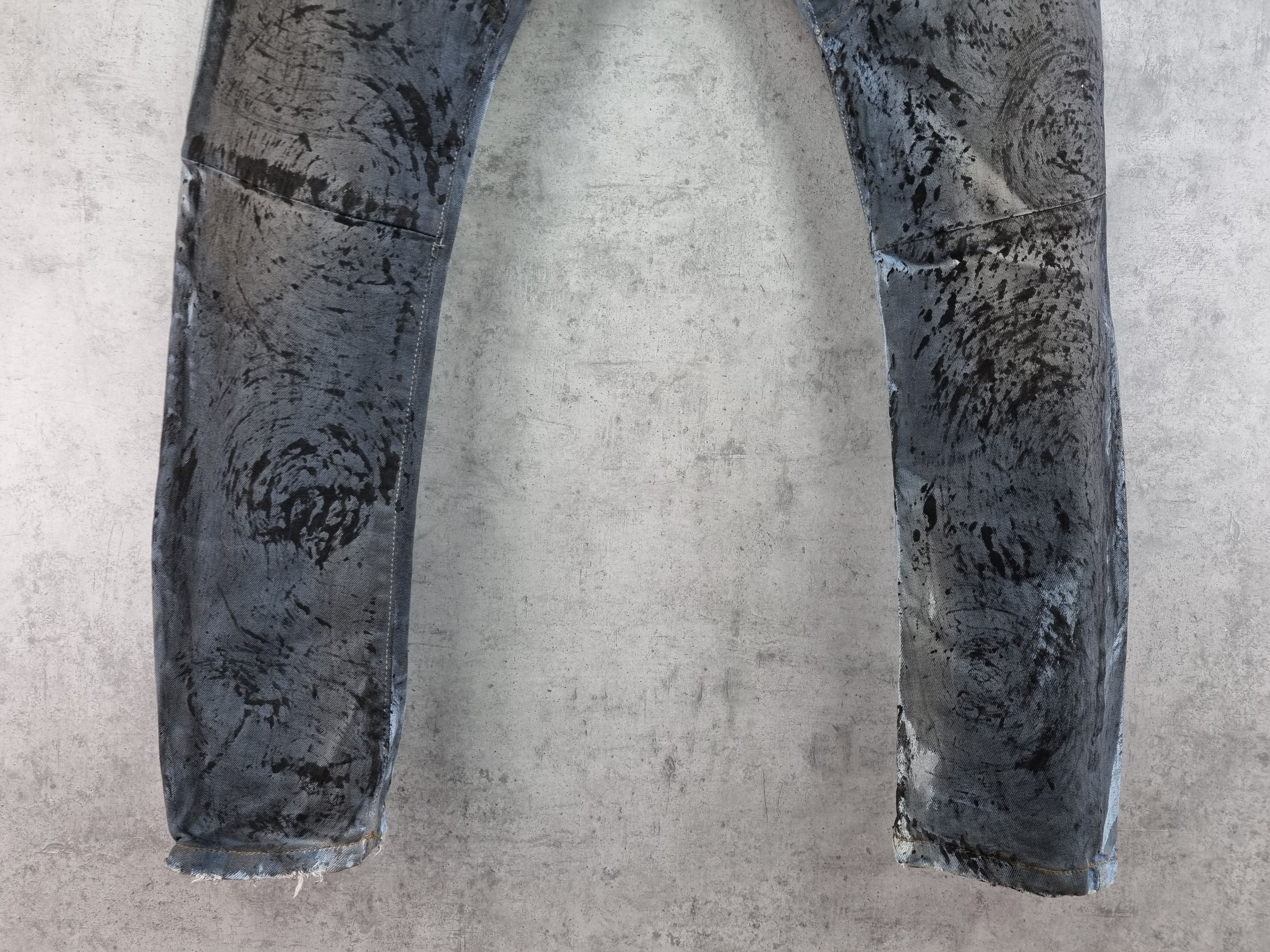 Japanese Brand × Vintage New ADAMUS Art Painting Denim Trashed Jeans Made in Italy Size US 33 - 8 Thumbnail
