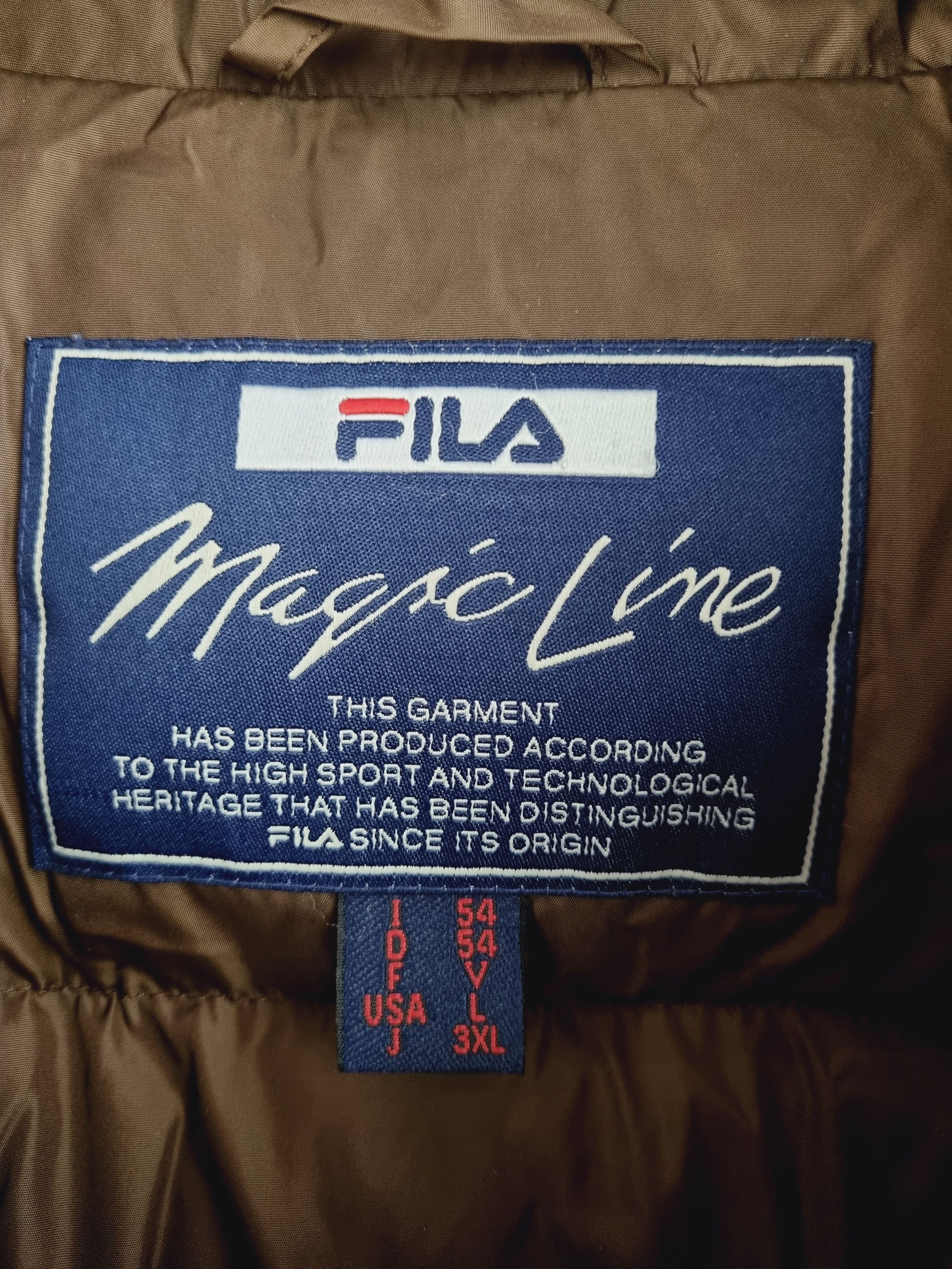 Fila × Vintage Rare FILA Magic Line Down Jacket like Brown The North face Size US L / EU 52-54 / 3 - 5 Thumbnail