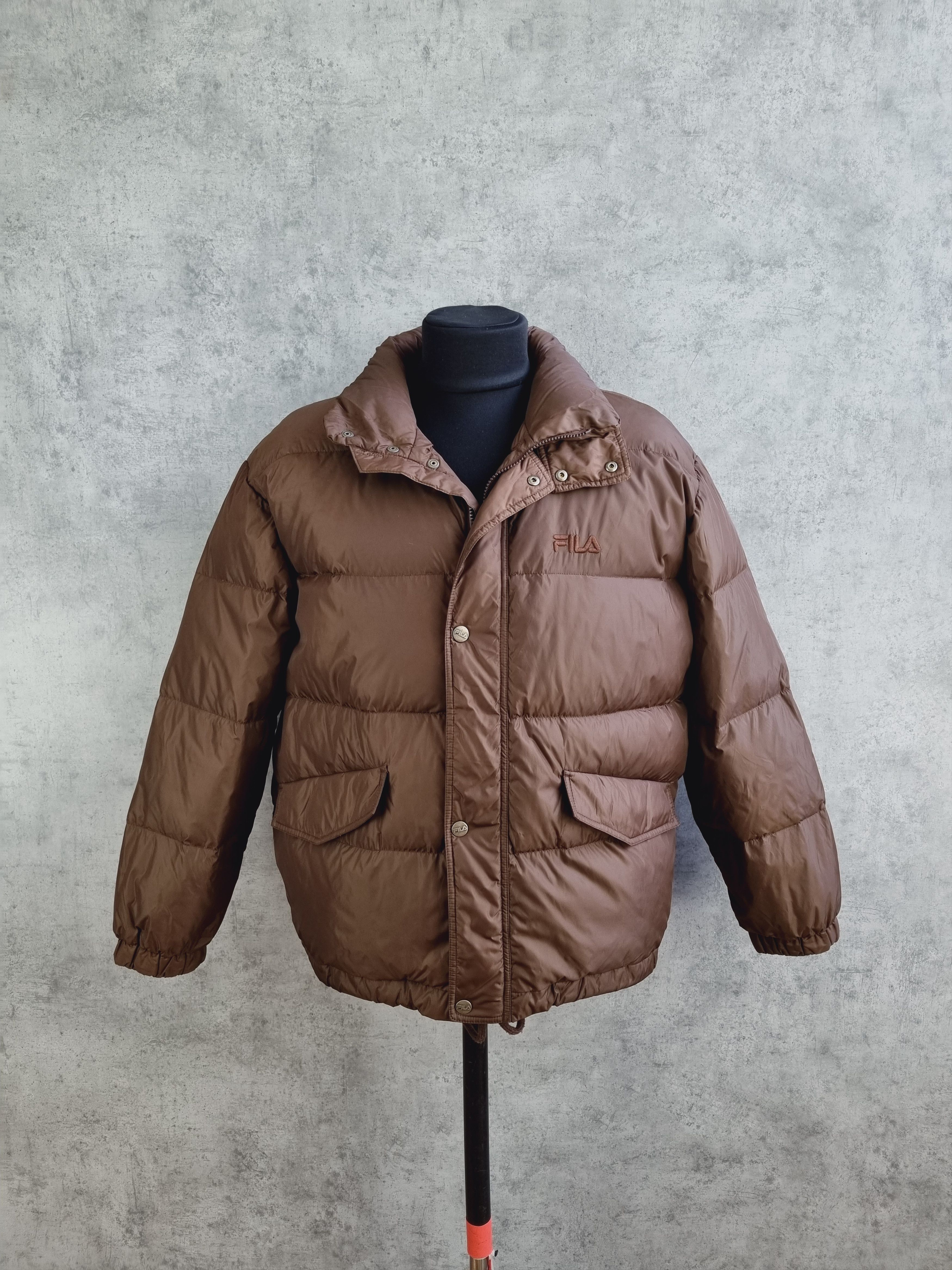 Fila × Vintage Rare FILA Magic Line Down Jacket like Brown The North face Size US L / EU 52-54 / 3 - 2 Thumbnail