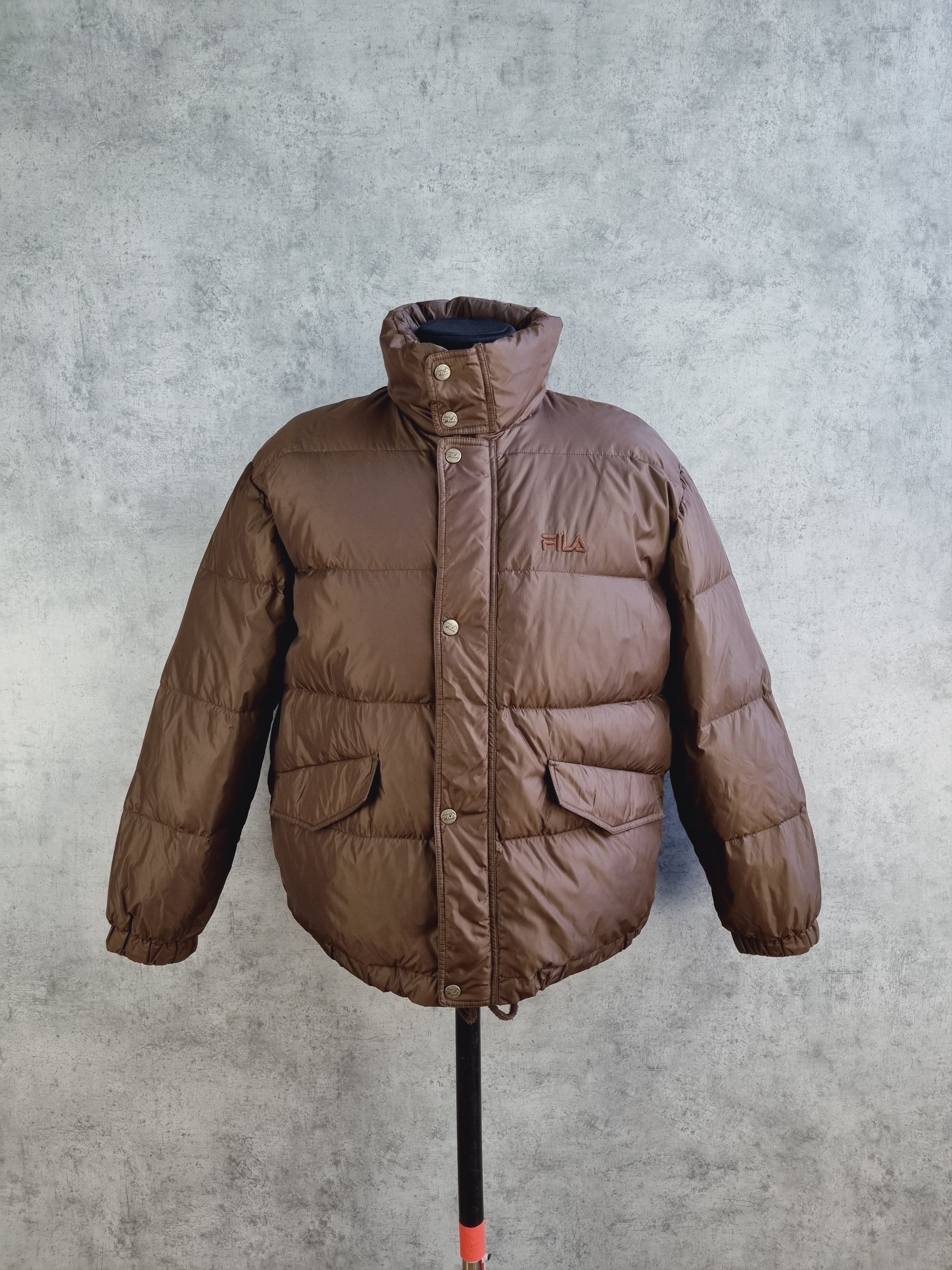 Fila × Vintage Rare FILA Magic Line Down Jacket like Brown The North face Size US L / EU 52-54 / 3 - 3 Thumbnail