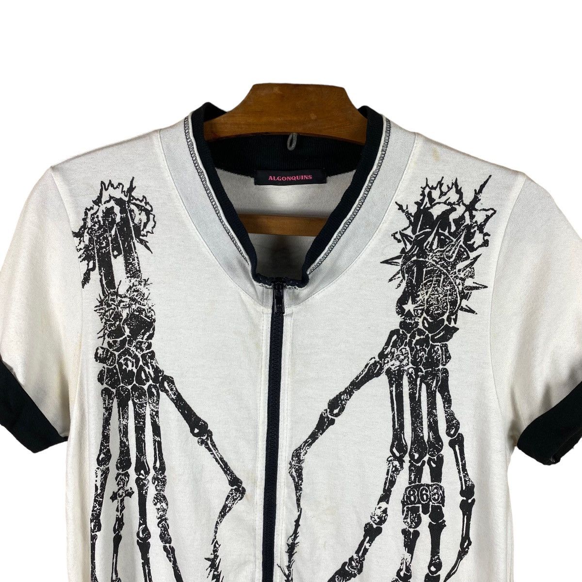 Japanese Brand × Seditionaries ALGONQUINS SKULLS SKELETON PUNK STYLE SHORT SLEEVES SWEATER Size M / US 6-8 / IT 42-44 - 4 Thumbnail