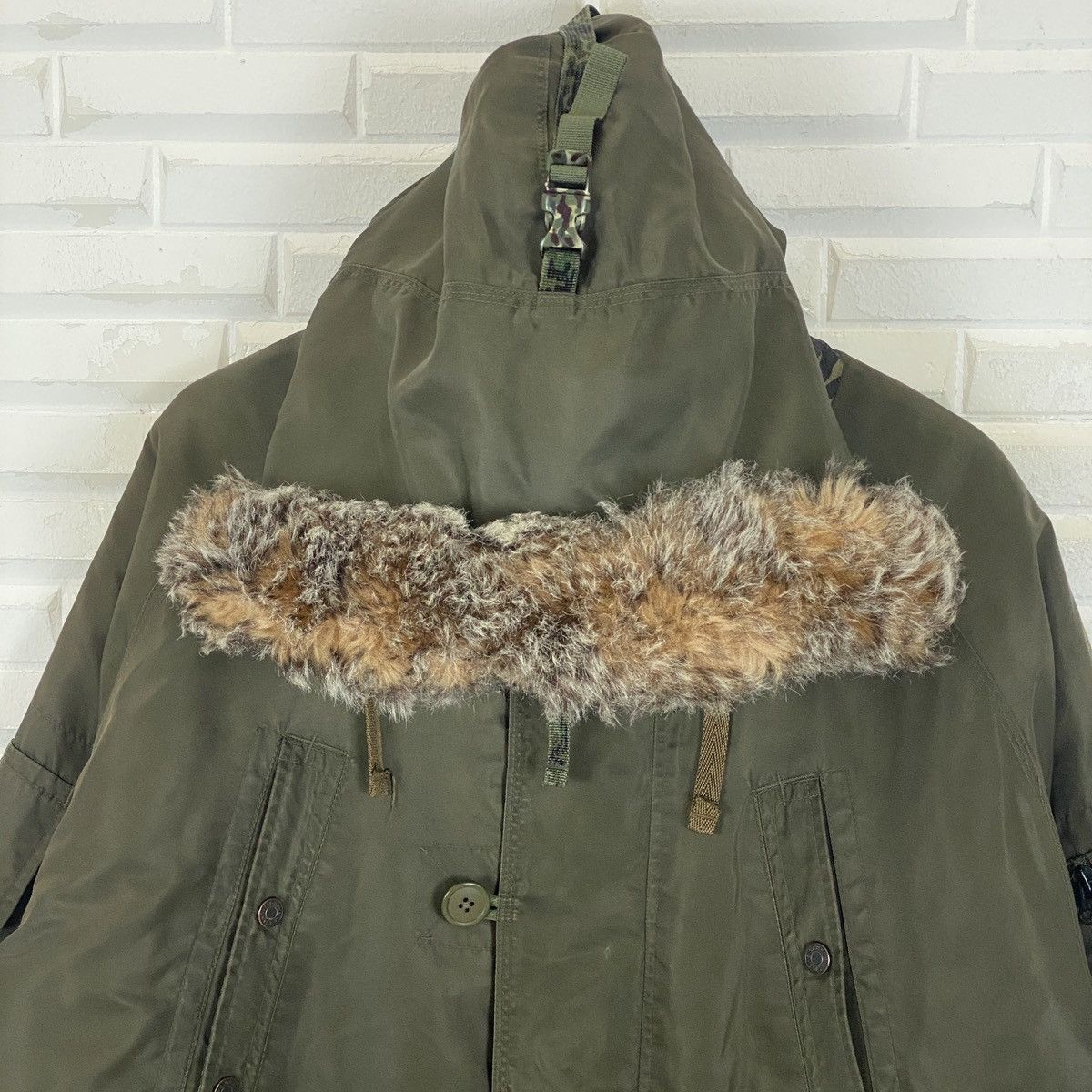 Gap Gap Military Calif Fur Hooded Tactical Jacket Size US L / EU 52-54 / 3 - 4 Thumbnail