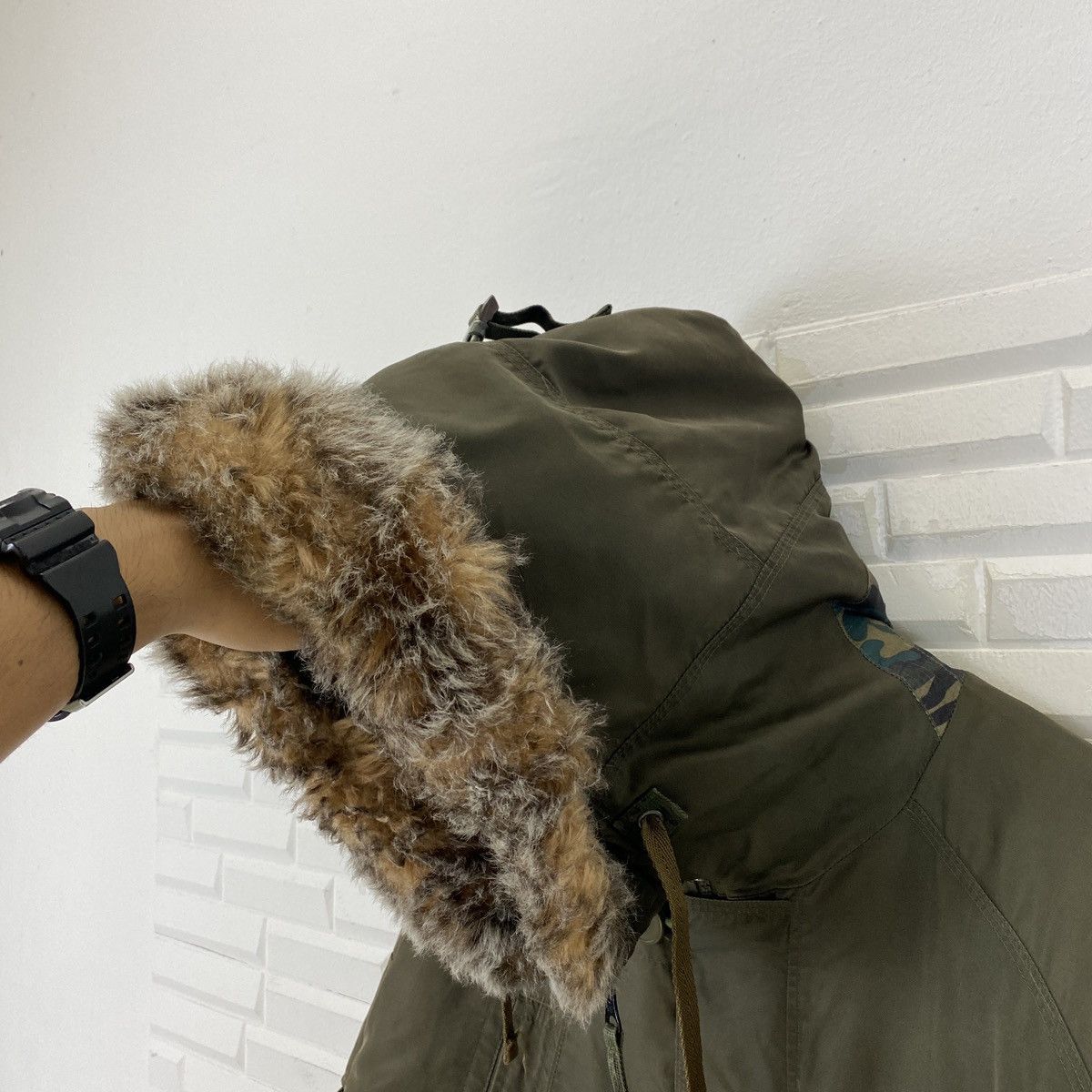 Gap Gap Military Calif Fur Hooded Tactical Jacket Size US L / EU 52-54 / 3 - 17 Thumbnail
