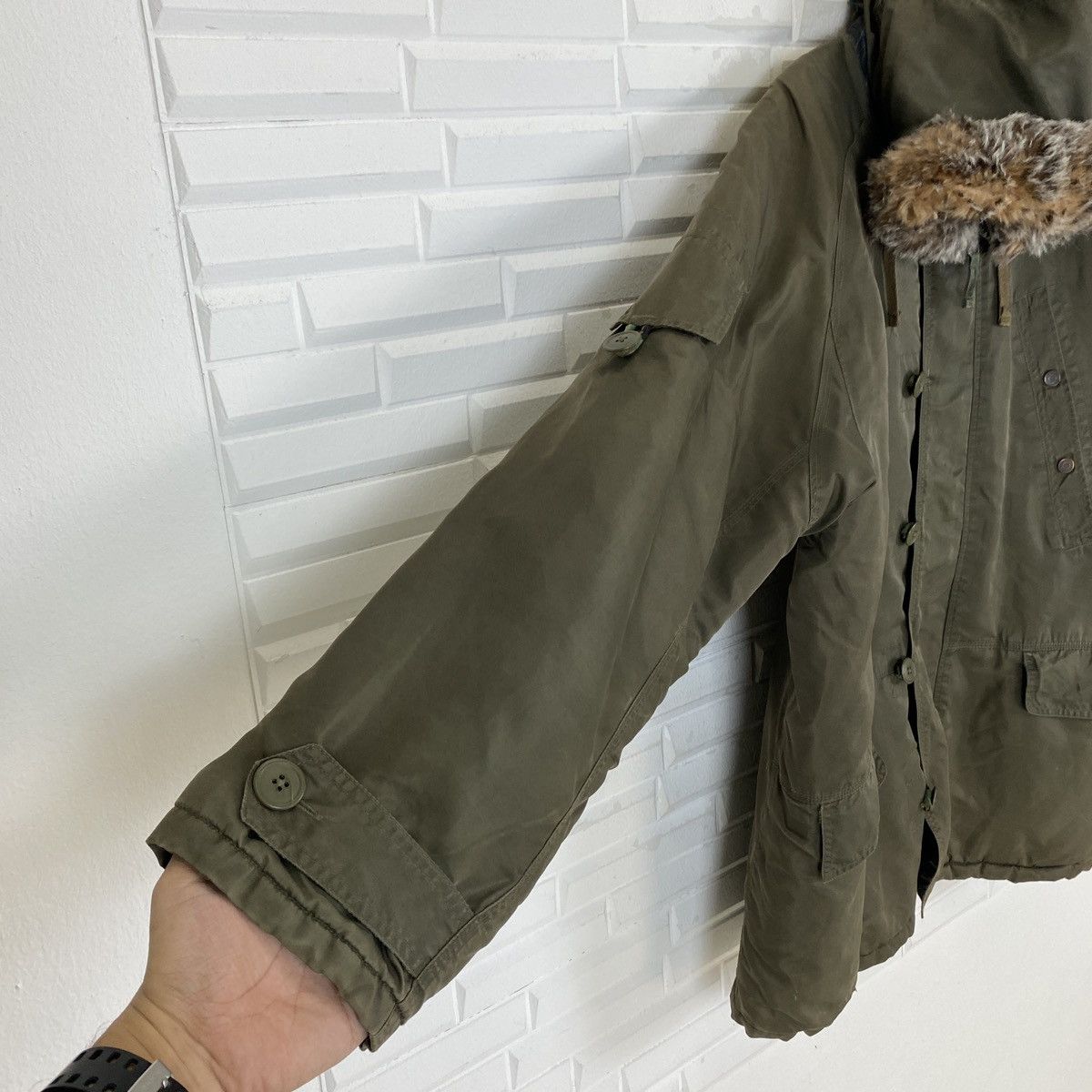 Gap Gap Military Calif Fur Hooded Tactical Jacket Size US L / EU 52-54 / 3 - 8 Thumbnail