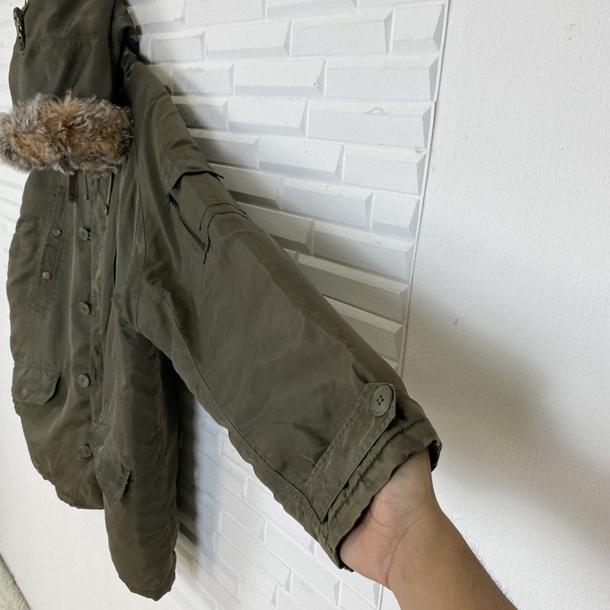 Gap Gap Military Calif Fur Hooded Tactical Jacket Size US L / EU 52-54 / 3 - 14 Thumbnail