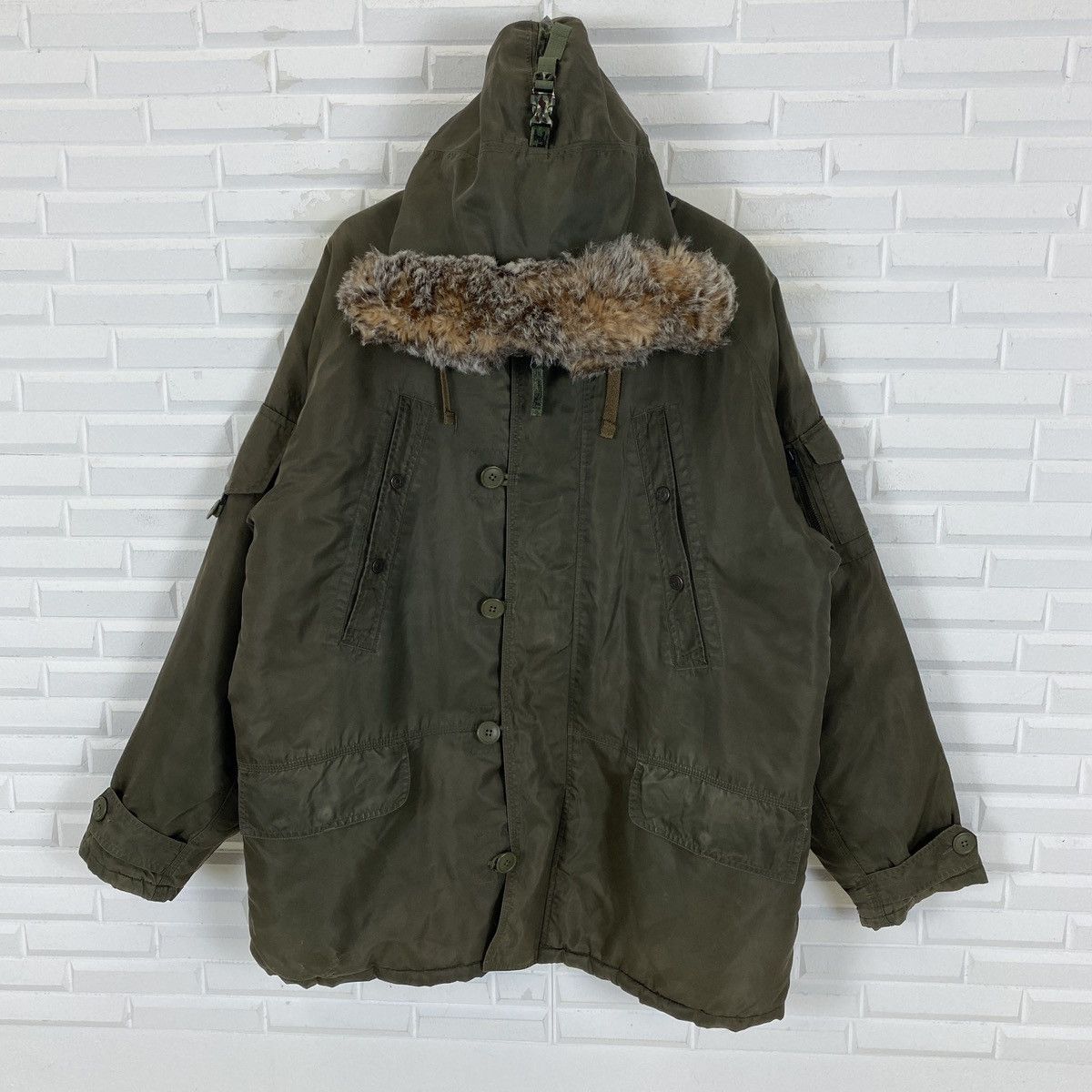 Gap Gap Military Calif Fur Hooded Tactical Jacket Size US L / EU 52-54 / 3 - 2 Thumbnail
