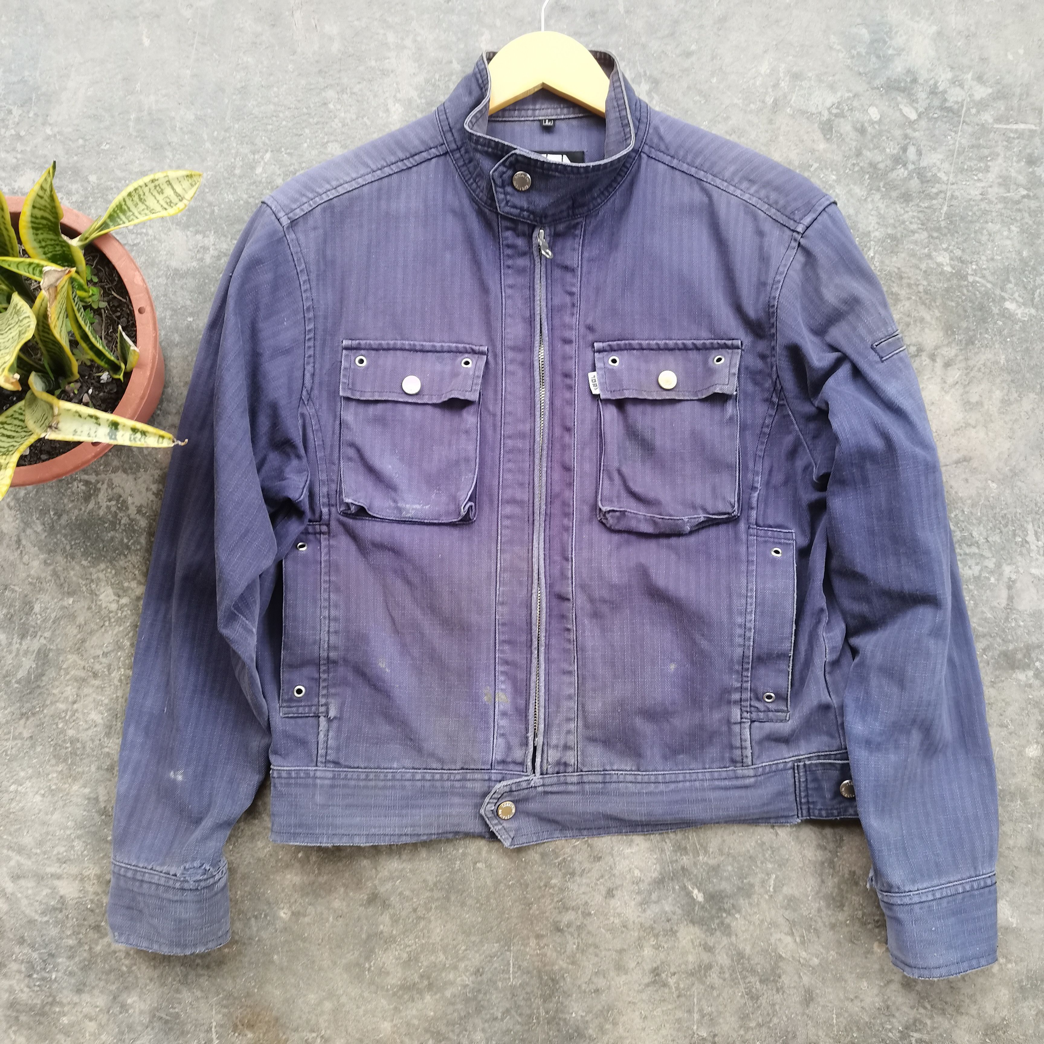 Japanese Brand Vintage TORAICHI Distress Faded Trucker Jacket Size US L / EU 52-54 / 3 - 3 Thumbnail