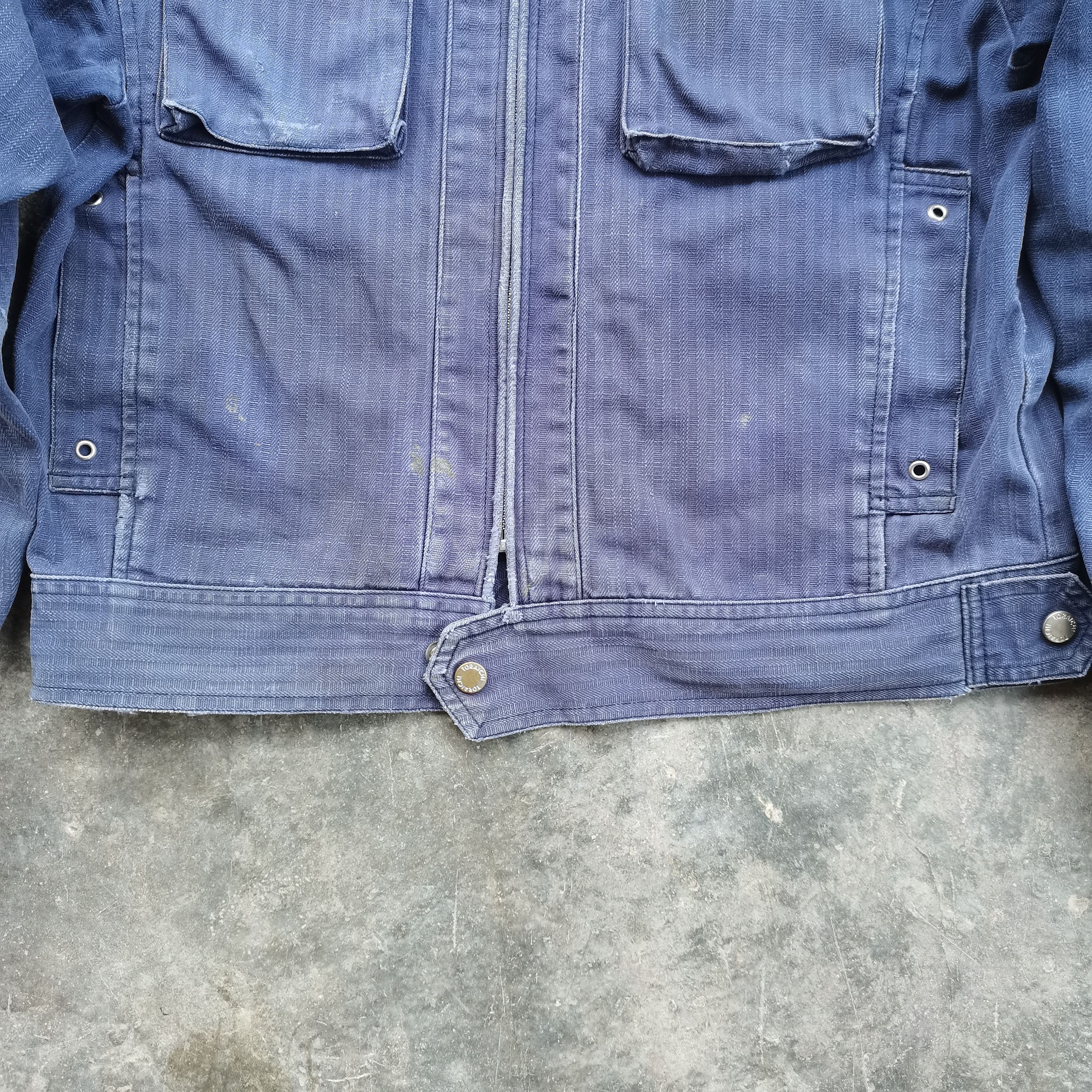 Japanese Brand Vintage TORAICHI Distress Faded Trucker Jacket Size US L / EU 52-54 / 3 - 6 Thumbnail