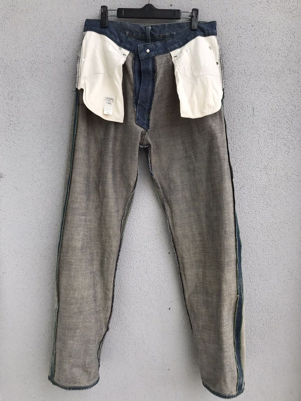 Japanese Brand Rare Mad Heltic Jun Takahashi Distressed Selvedge Jeans Size US 33 - 2 Thumbnail