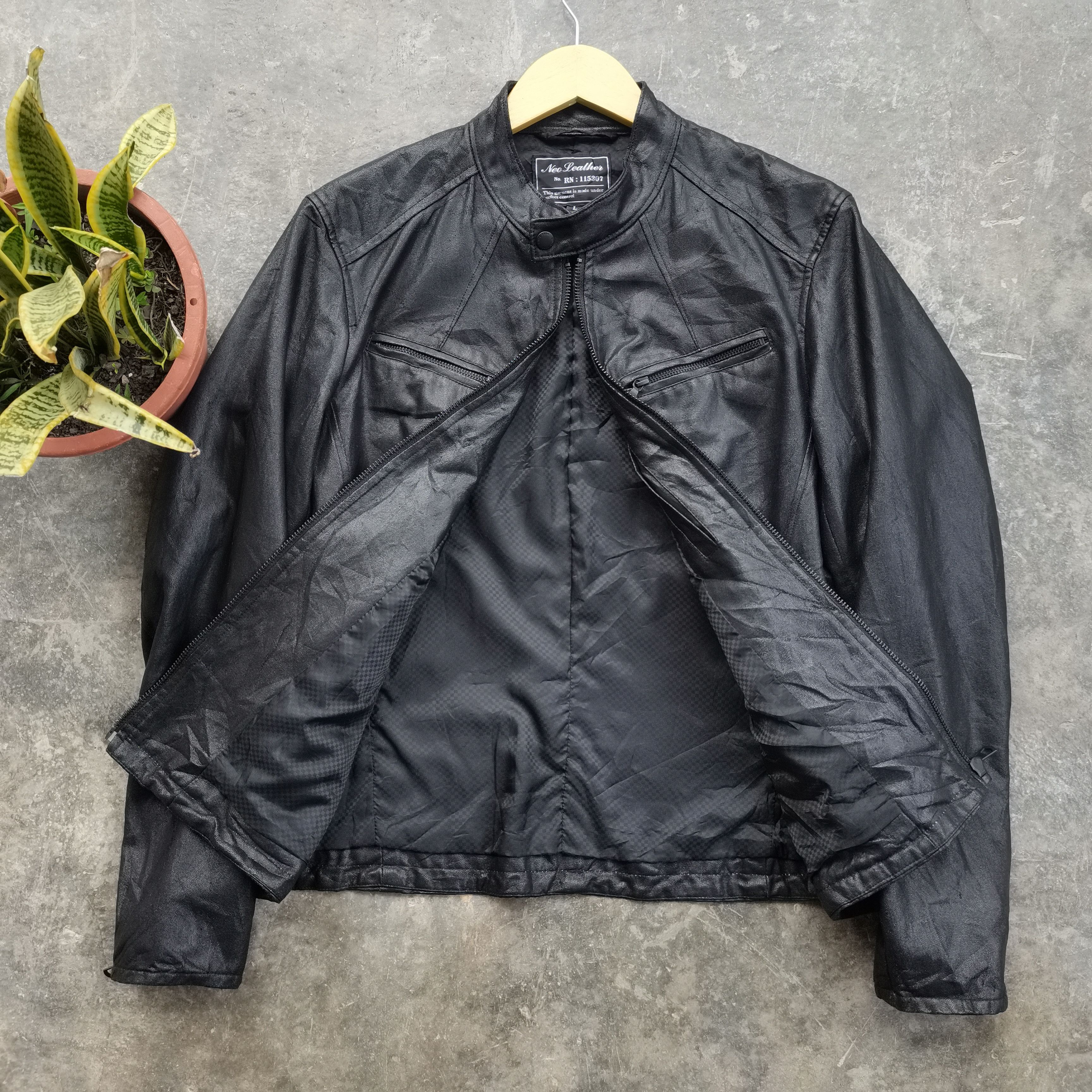 Archive🔥 Vintage Neo Leather X UNIQLO Biker Leather Jacket