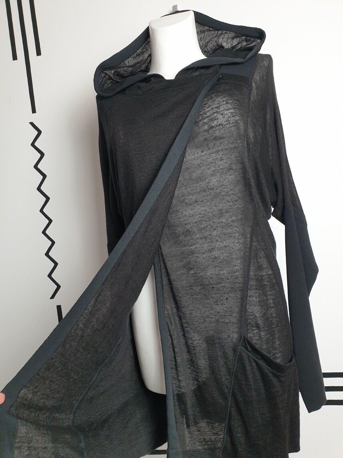 Ilaria Nistri Roque By Ilaria Nistri Hooded Cardigan Black Size IT 40 Size S / US 4 / IT 40 - 3 Thumbnail