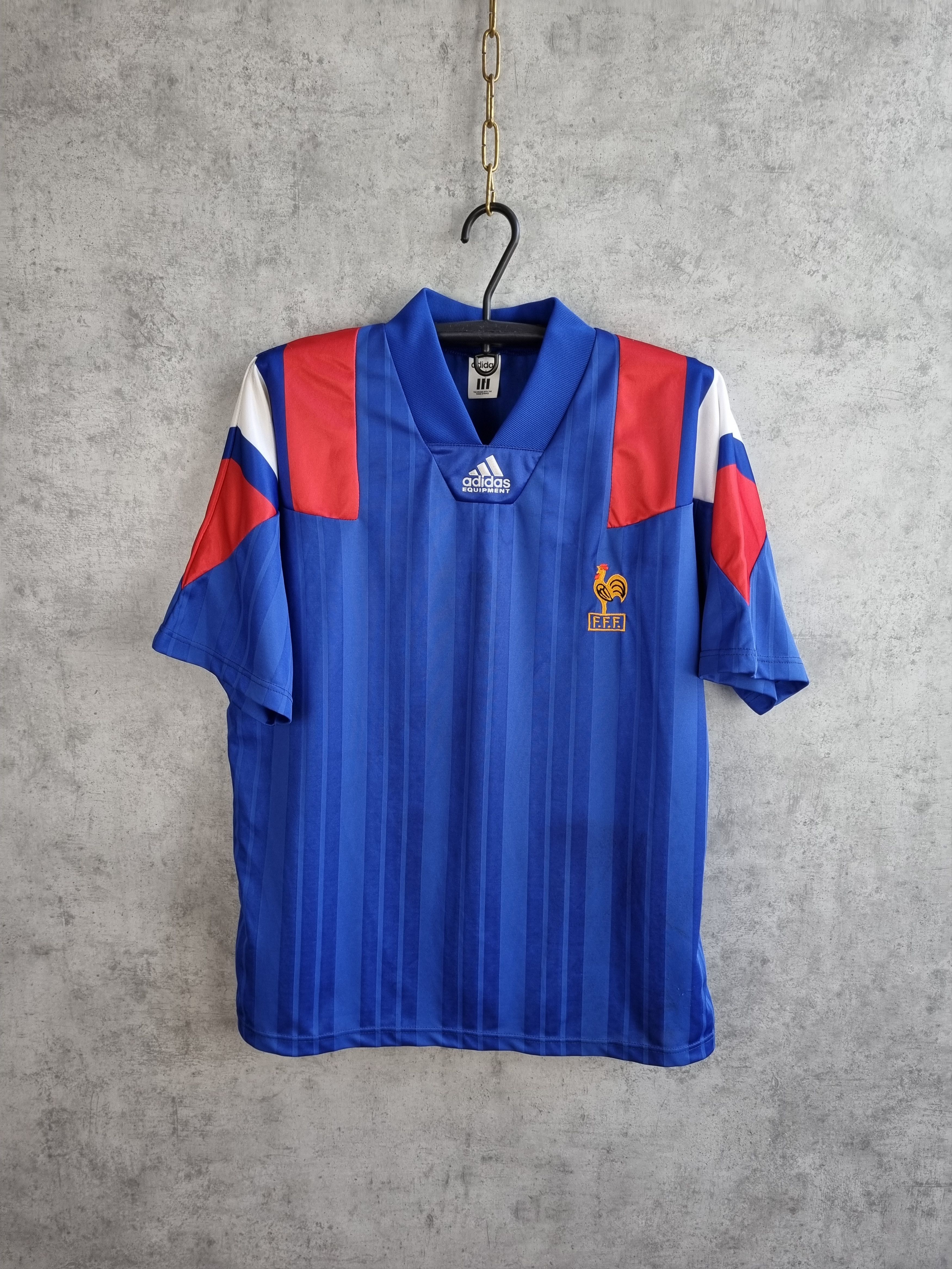 Adidas × Vintage 91-92 rare France Team Jersey by Adidas Equipment Size US L / EU 52-54 / 3 - 1 Thumbnail