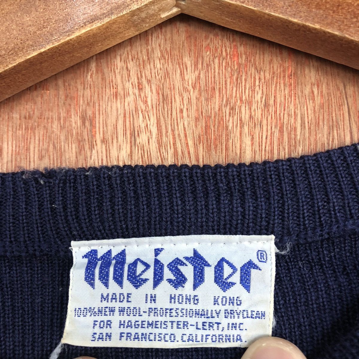 Homespun Knitwear × Japanese Brand Meister Stripe Red Blue Knitwear japan #c916 Size US M / EU 48-50 / 2 - 10 Thumbnail