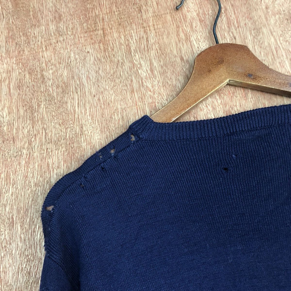 Homespun Knitwear × Japanese Brand Meister Stripe Red Blue Knitwear japan #c916 Size US M / EU 48-50 / 2 - 14 Thumbnail