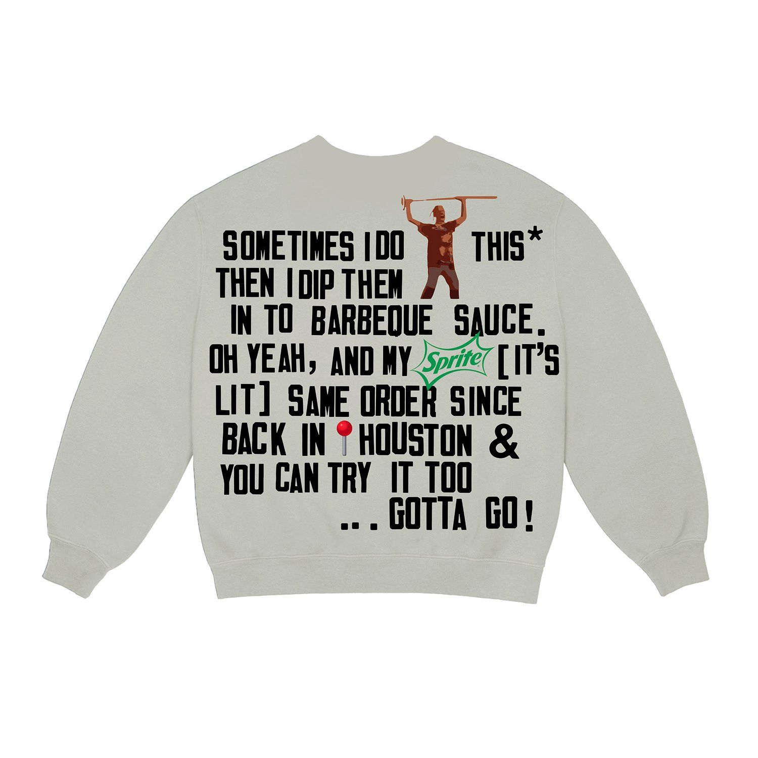 Cactus Plant Flea Market × Travis Scott Travis Scott CPFM McDonalds Script Sweatshirt Grey Large Size US L / EU 52-54 / 3 - 2 Thumbnail