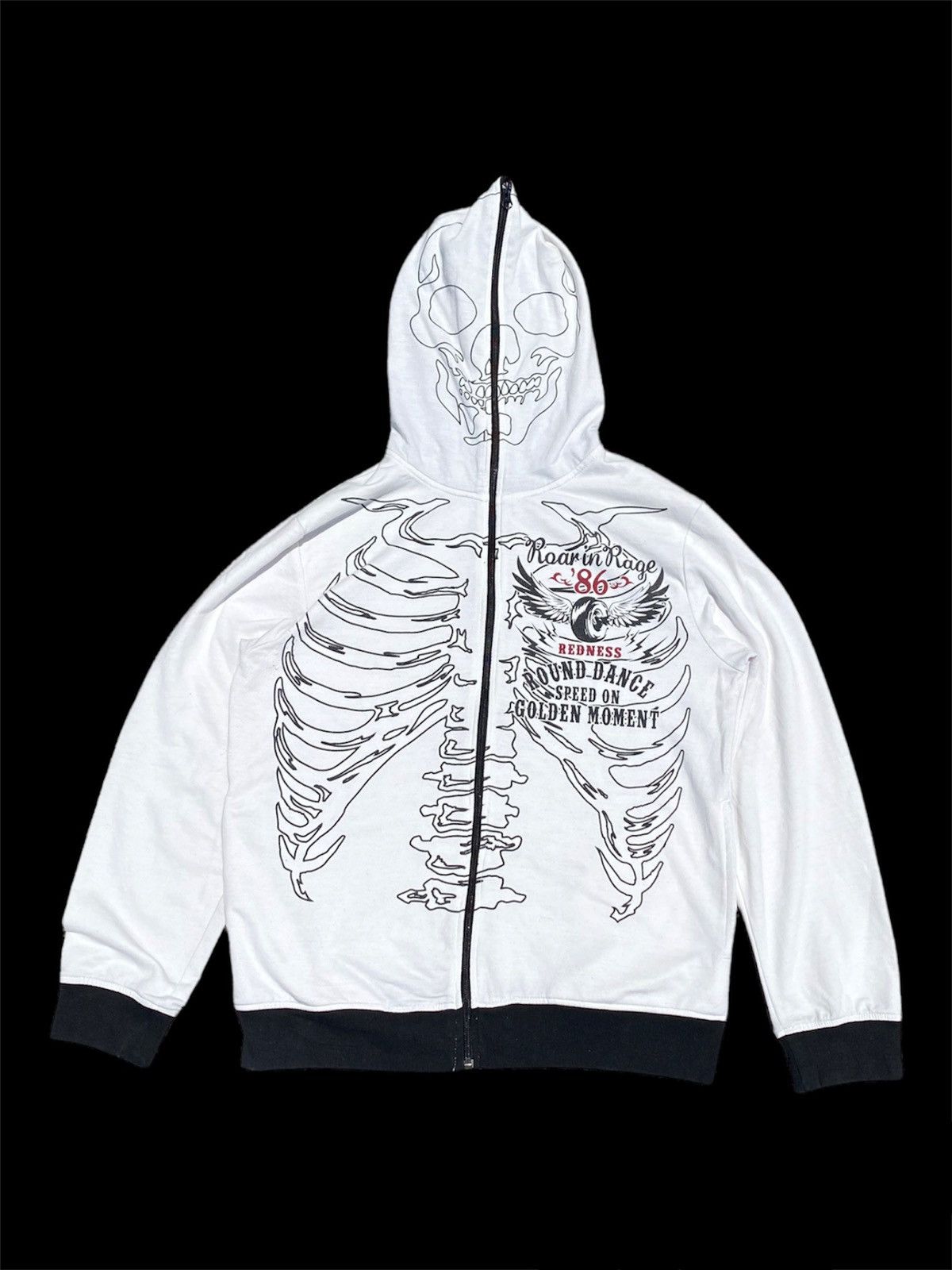 Japanese Brand Vintage Defective Struct Skulls Anatomy Full Zipper Hoodies Size US M / EU 48-50 / 2 - 1 Thumbnail