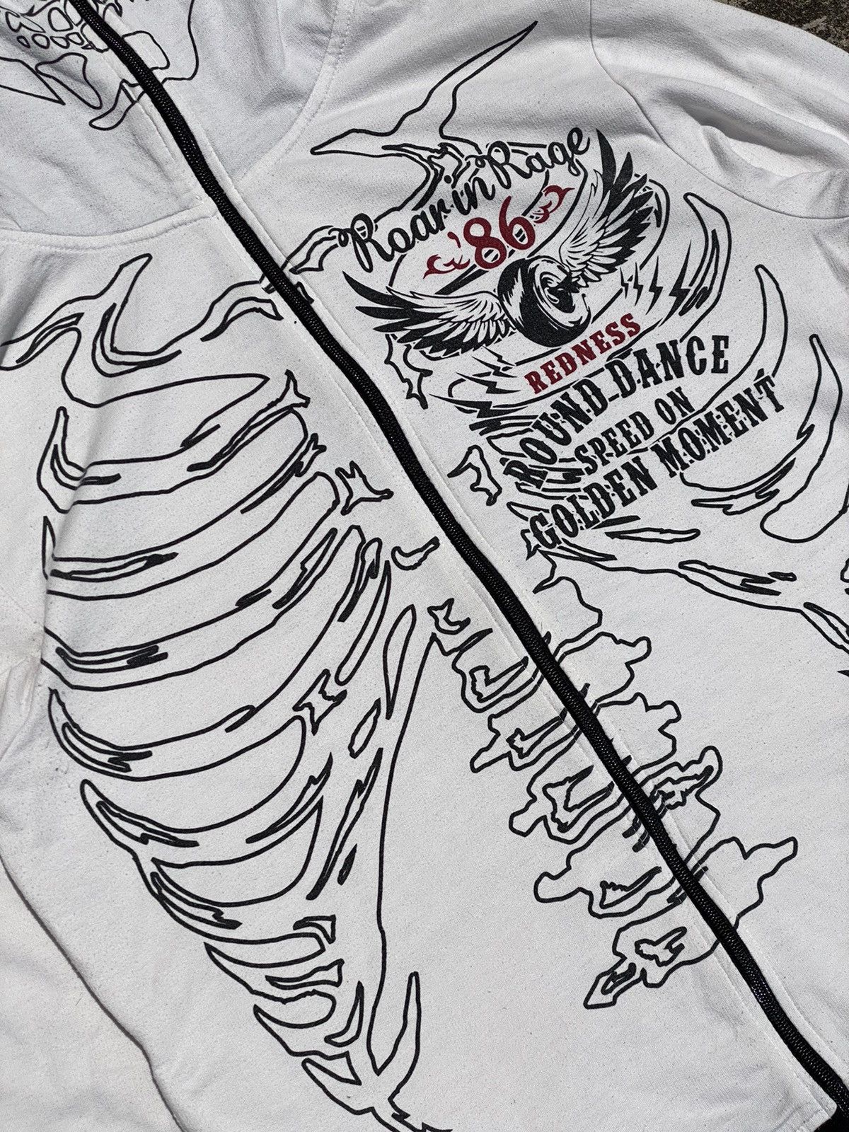 Japanese Brand Vintage Defective Struct Skulls Anatomy Full Zipper Hoodies Size US M / EU 48-50 / 2 - 4 Thumbnail