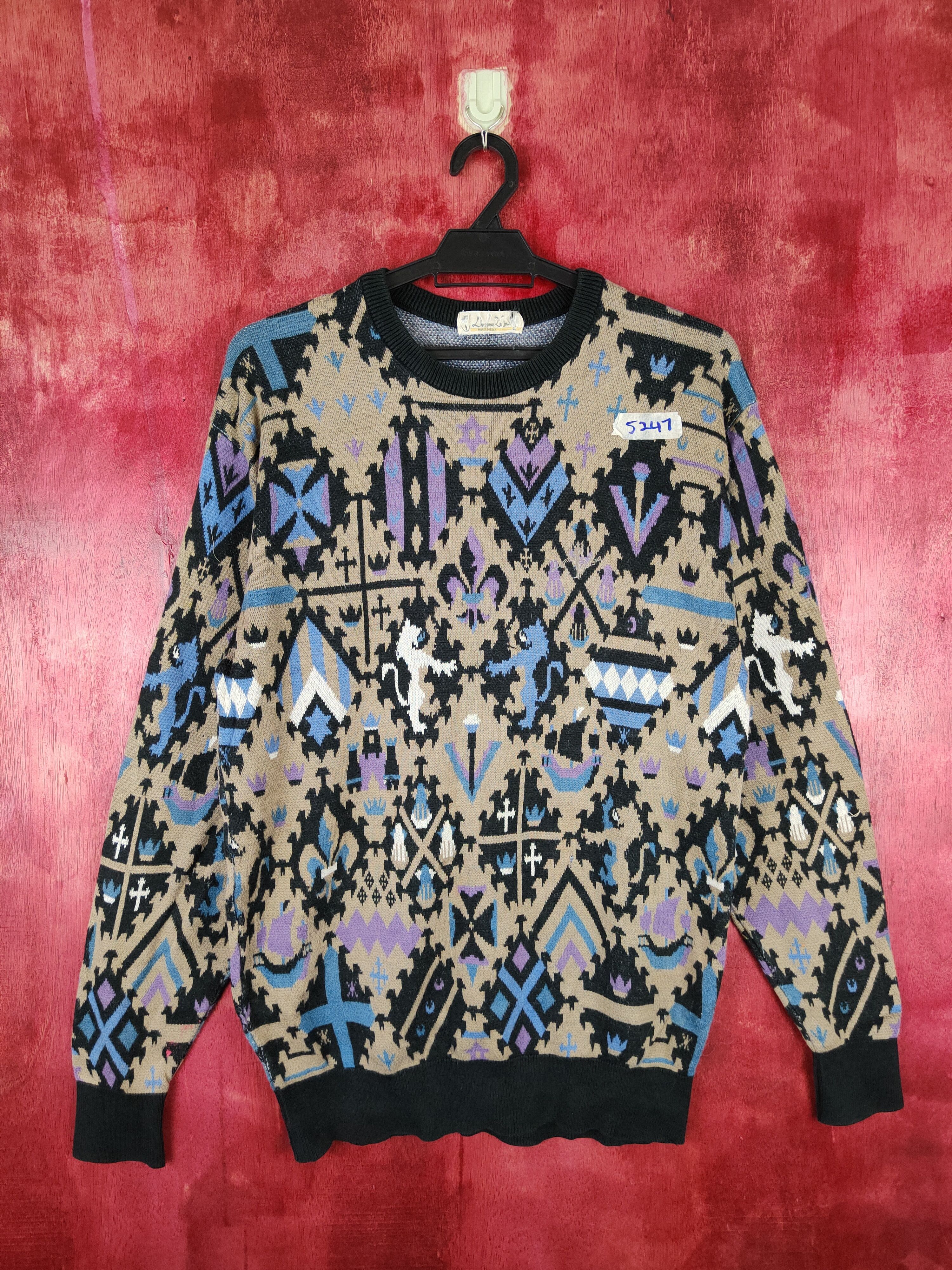 Homespun Knitwear × Japanese Brand Japanese Brand Black/Brown mohair Knitwear #5247 Size US M / EU 48-50 / 2 - 1 Thumbnail