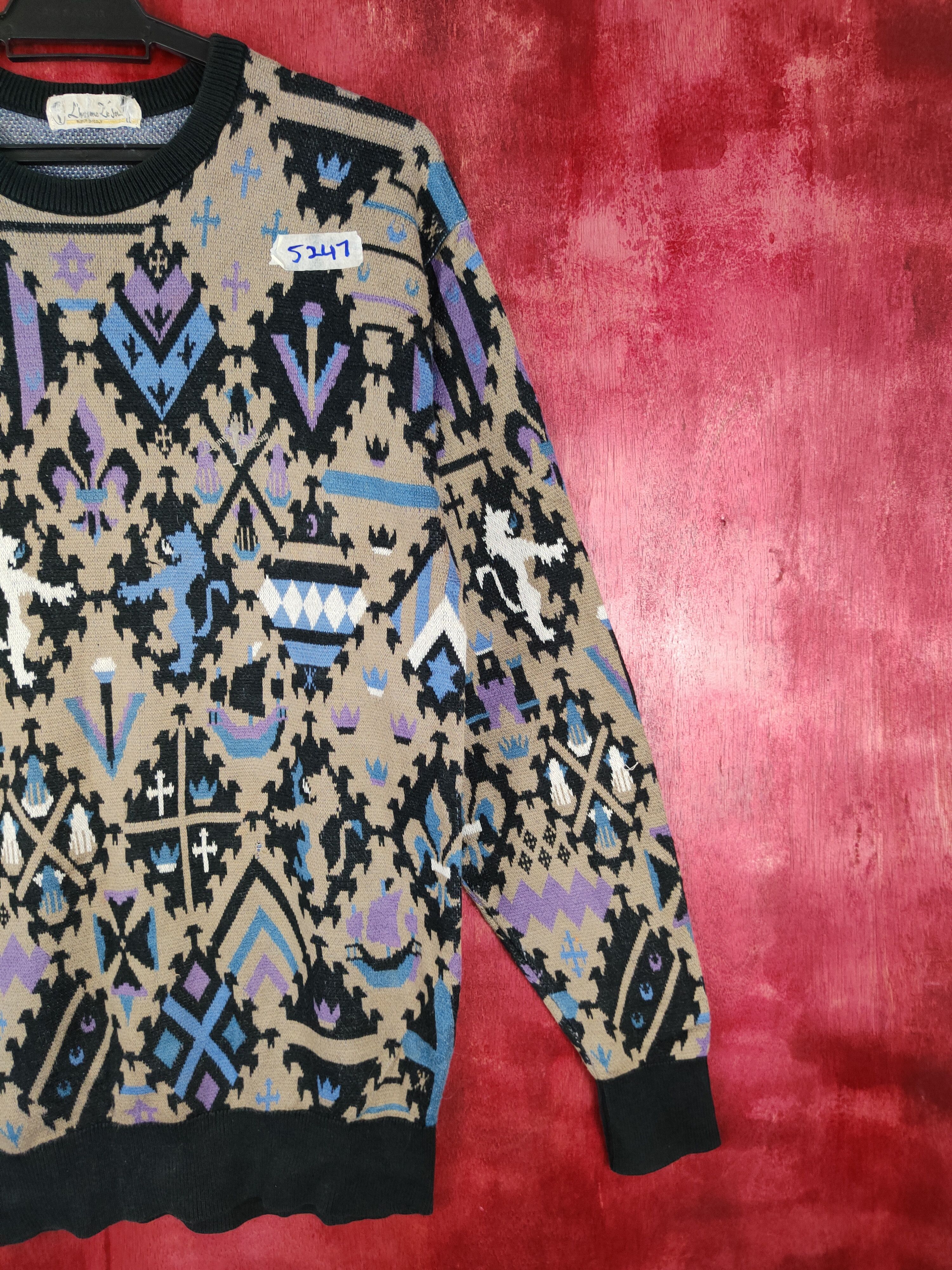 Homespun Knitwear × Japanese Brand Japanese Brand Black/Brown mohair Knitwear #5247 Size US M / EU 48-50 / 2 - 4 Thumbnail