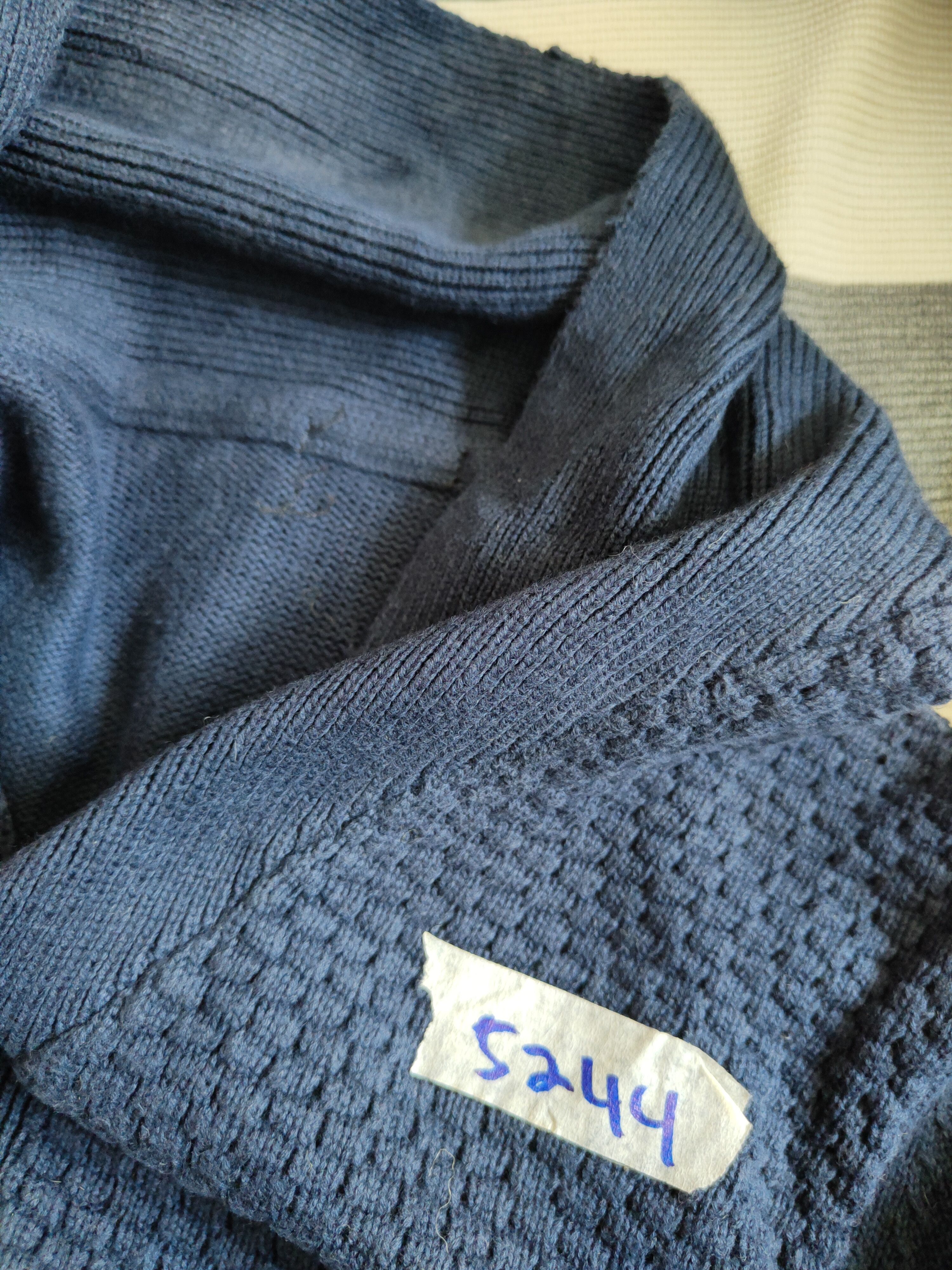 Japanese Brand × Other Japanese Brand Dark Blue cardigan vintage Knitwear #5244 Size US M / EU 48-50 / 2 - 11 Thumbnail