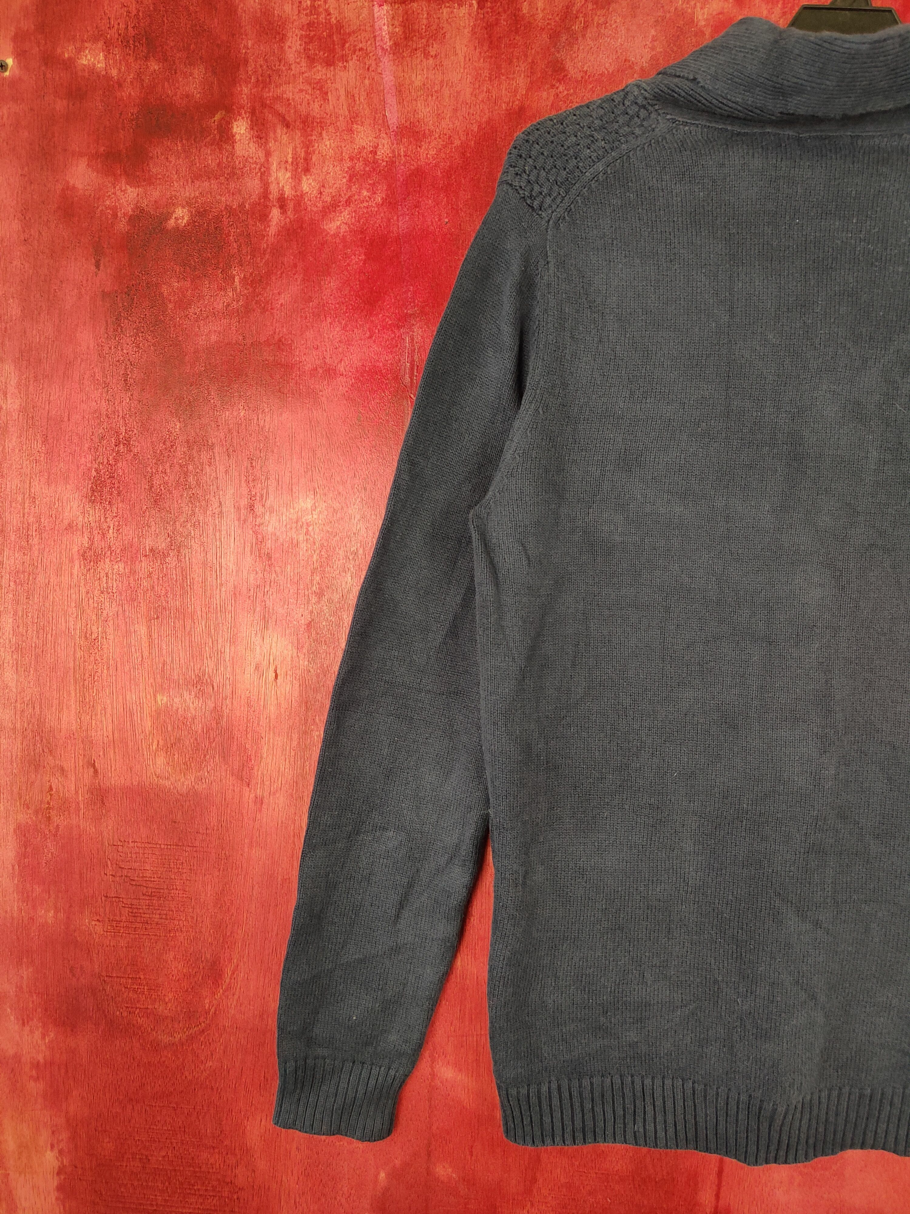Japanese Brand × Other Japanese Brand Dark Blue cardigan vintage Knitwear #5244 Size US M / EU 48-50 / 2 - 8 Thumbnail