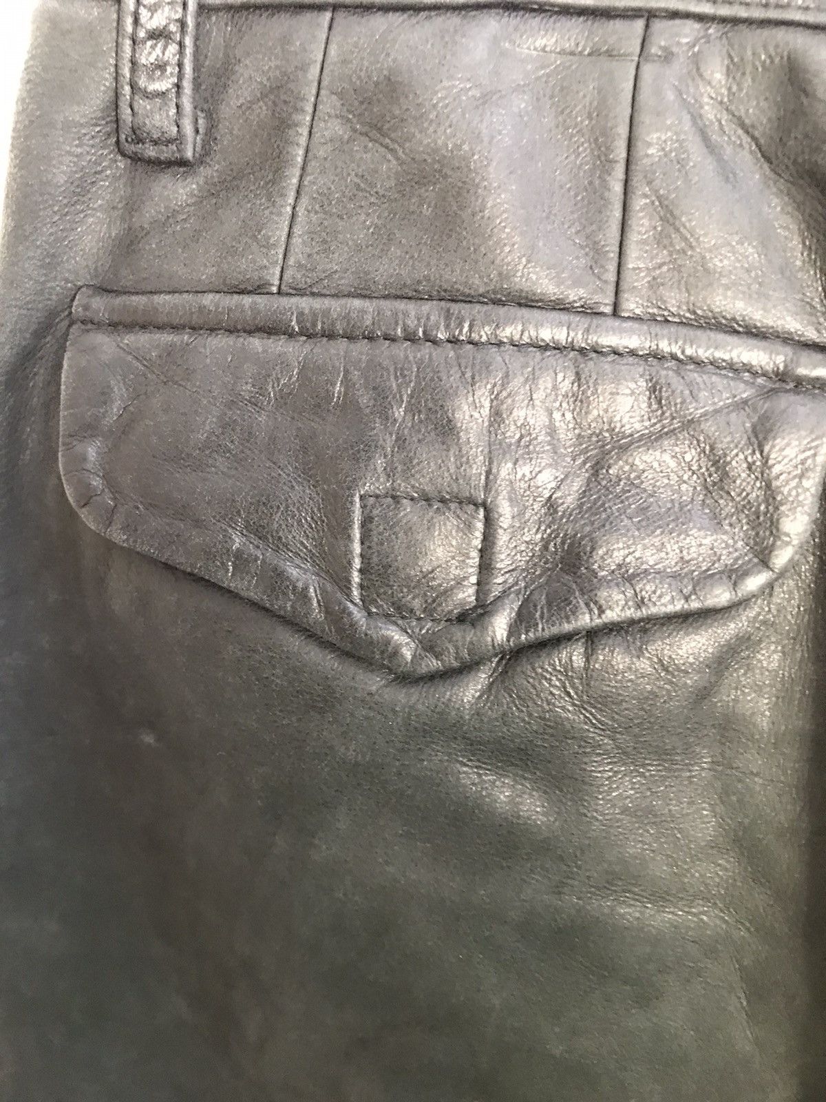 Leather Hype 90s Tornado Mart Leather Biker Pant Jeans Size 26" / US 2 / IT 38 - 7 Thumbnail