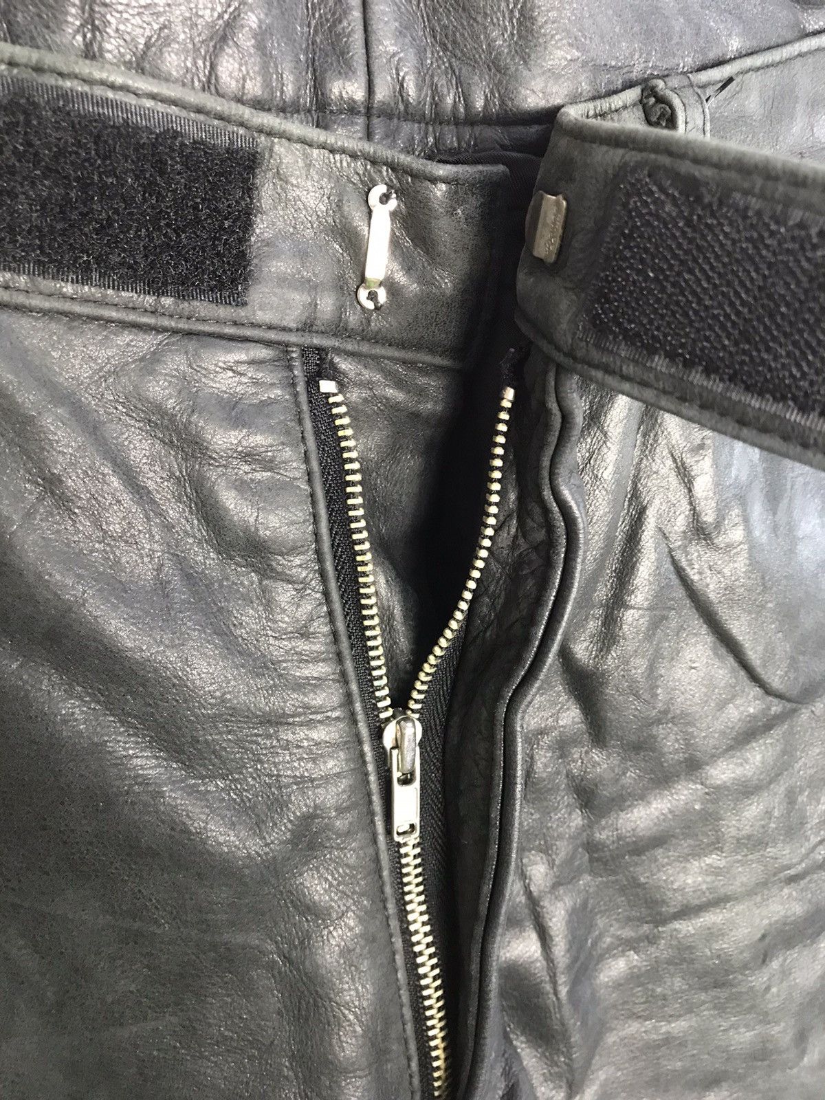 Leather Hype 90s Tornado Mart Leather Biker Pant Jeans Size 26" / US 2 / IT 38 - 5 Thumbnail