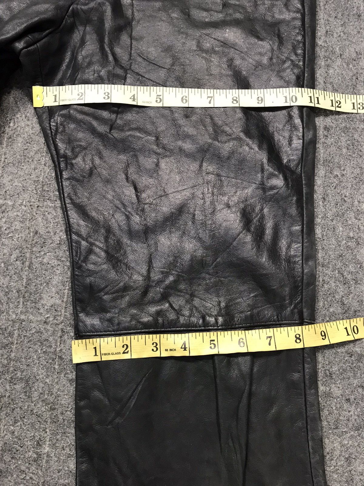 Leather Hype 90s Tornado Mart Leather Biker Pant Jeans Size 26" / US 2 / IT 38 - 14 Thumbnail