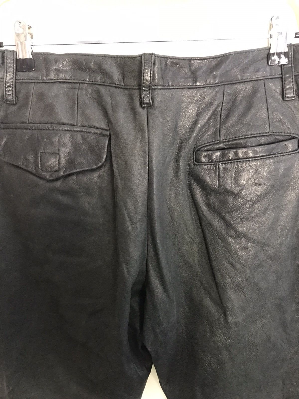 Leather Hype 90s Tornado Mart Leather Biker Pant Jeans Size 26" / US 2 / IT 38 - 4 Thumbnail