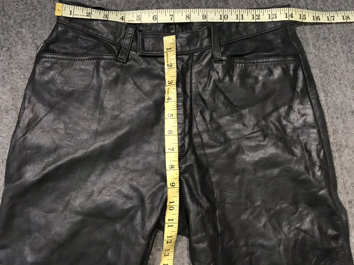 Leather Hype 90s Tornado Mart Leather Biker Pant Jeans Size 26" / US 2 / IT 38 - 12 Thumbnail