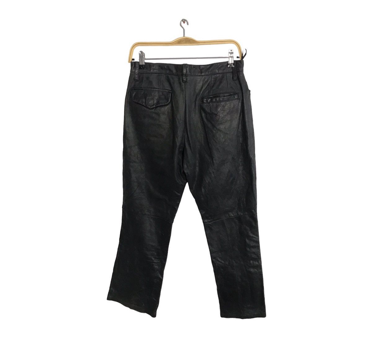 Leather Hype 90s Tornado Mart Leather Biker Pant Jeans Size 26" / US 2 / IT 38 - 2 Thumbnail