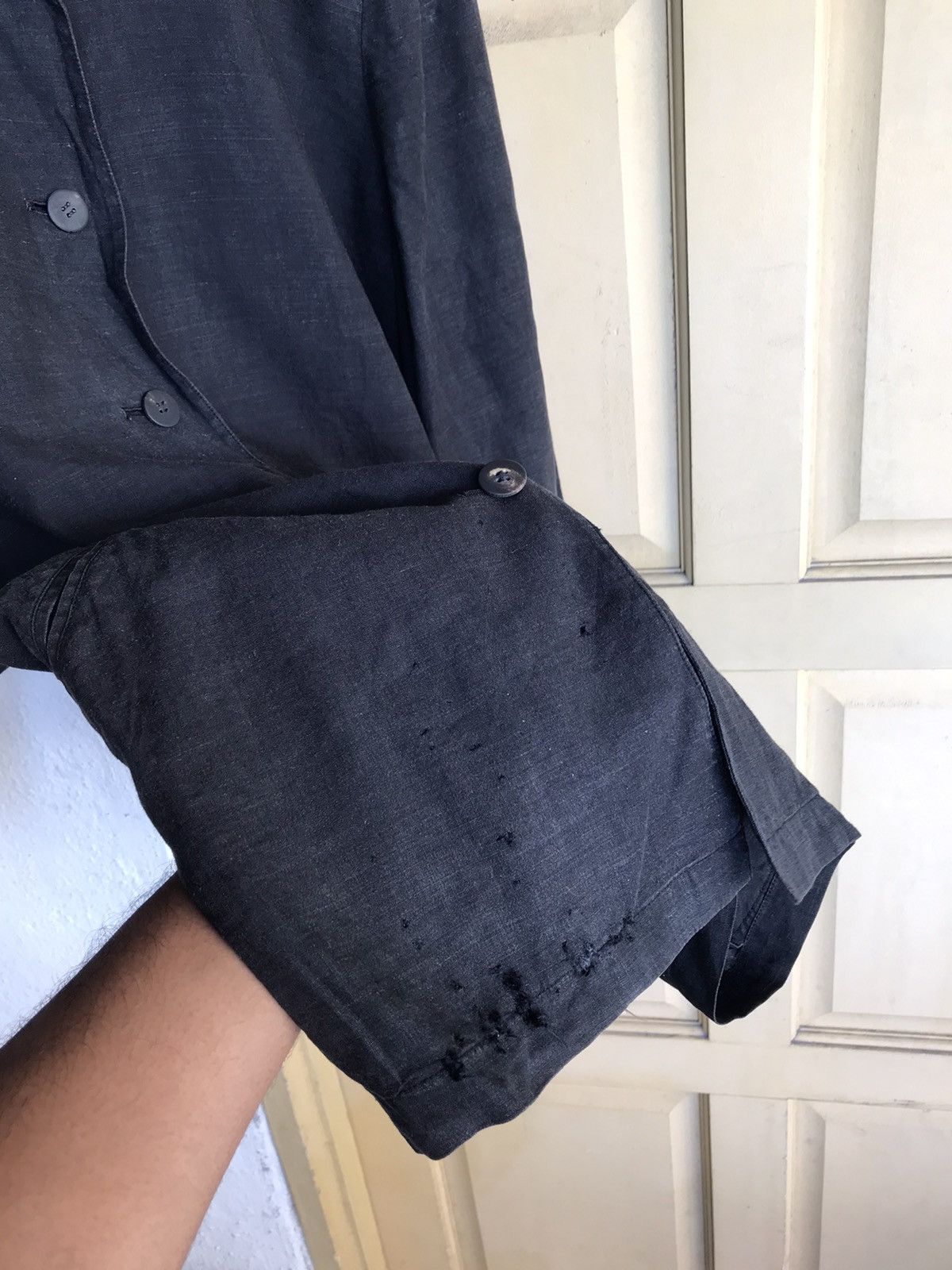Issey Miyake Vintage Issey Miyake Distressed Style Light Jacket Size US M / EU 48-50 / 2 - 8 Thumbnail