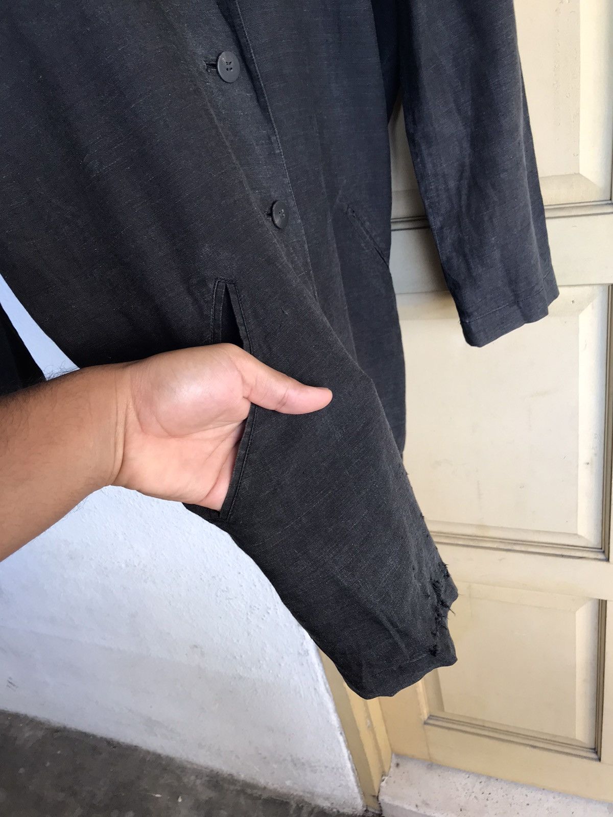 Issey Miyake Vintage Issey Miyake Distressed Style Light Jacket Size US M / EU 48-50 / 2 - 9 Thumbnail