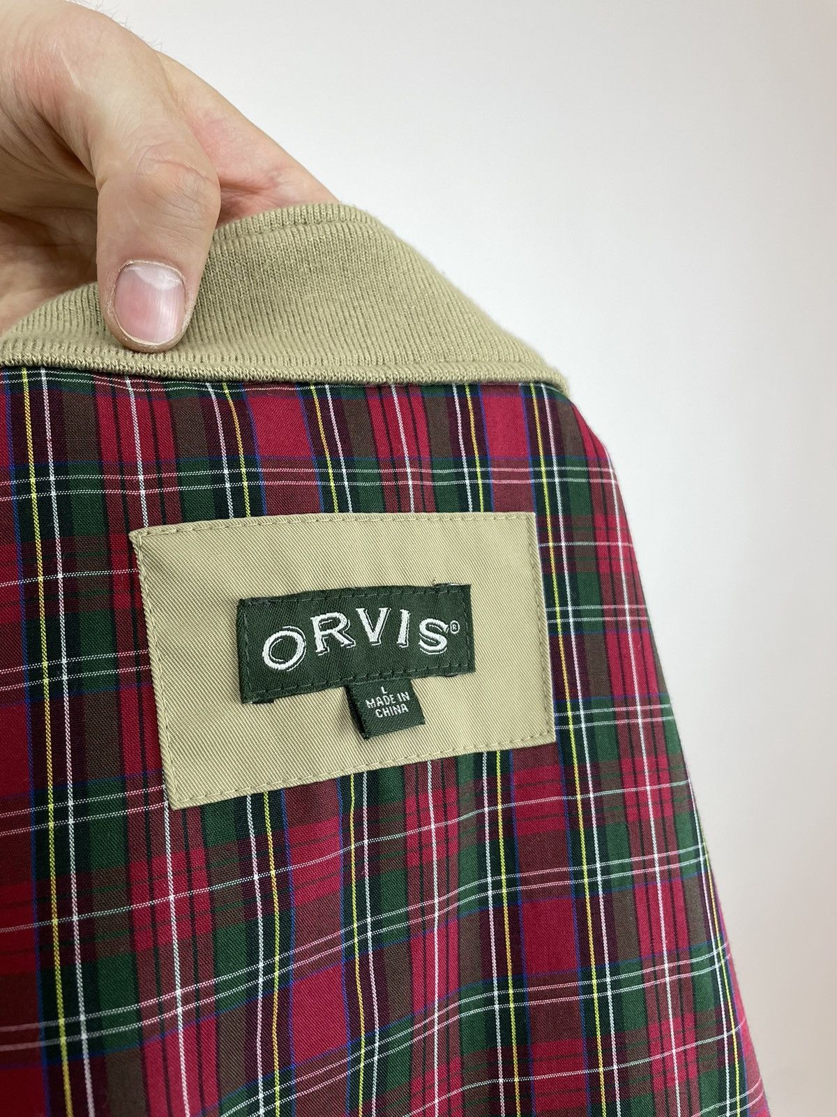 Orvis ORVIS Bomber Jacket nyllon/cotton Beige Mens size Large Size US L / EU 52-54 / 3 - 9 Thumbnail