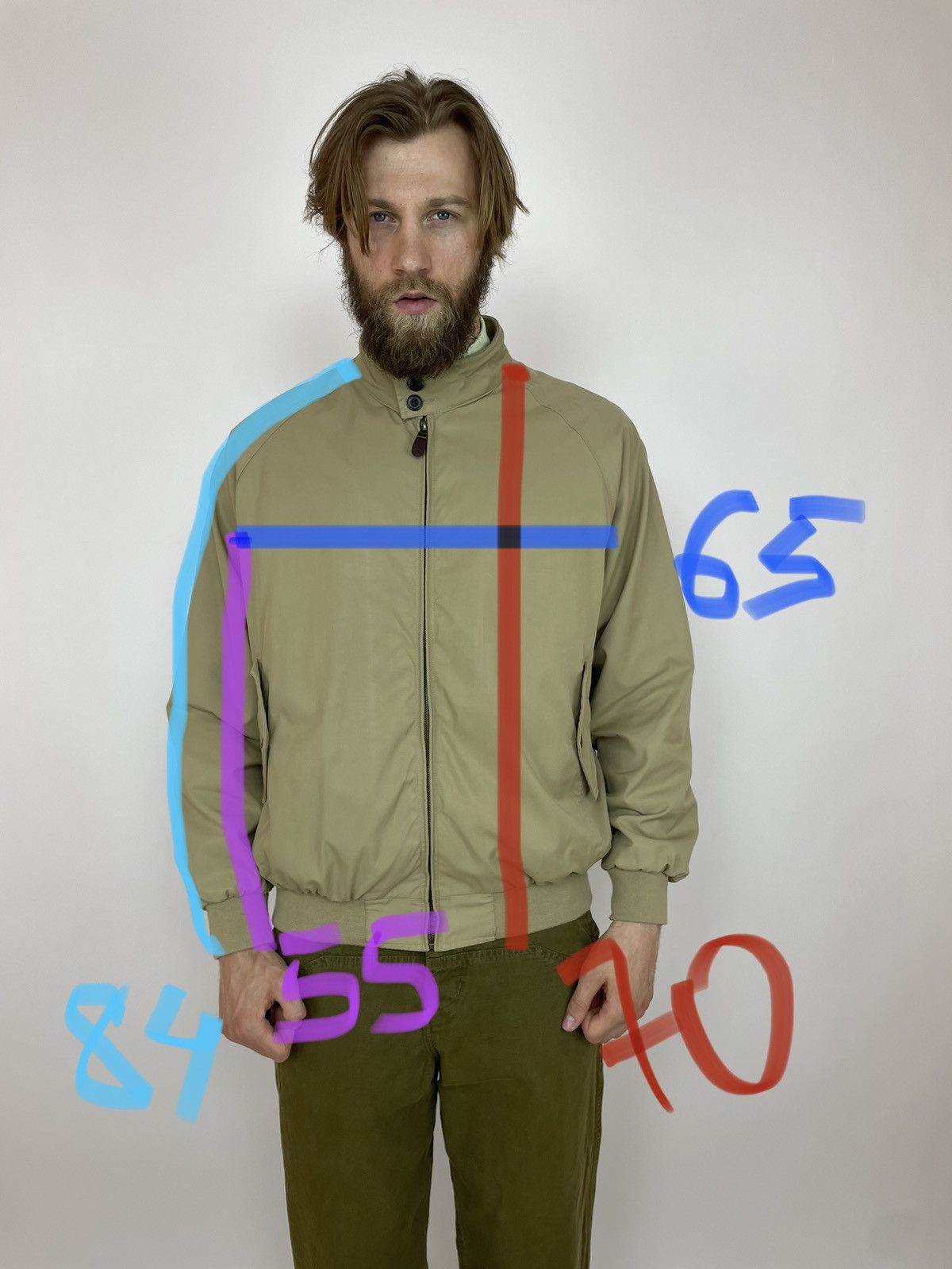 Orvis ORVIS Bomber Jacket nyllon/cotton Beige Mens size Large Size US L / EU 52-54 / 3 - 17 Thumbnail