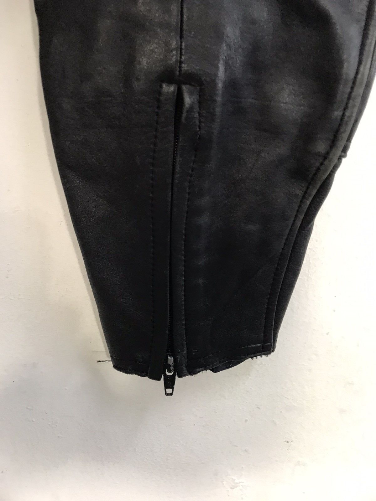 Genuine Leather Leather Biker Pant Knee Protection Shield Adjustable Waist Size 28" / US 6 / IT 42 - 13 Thumbnail