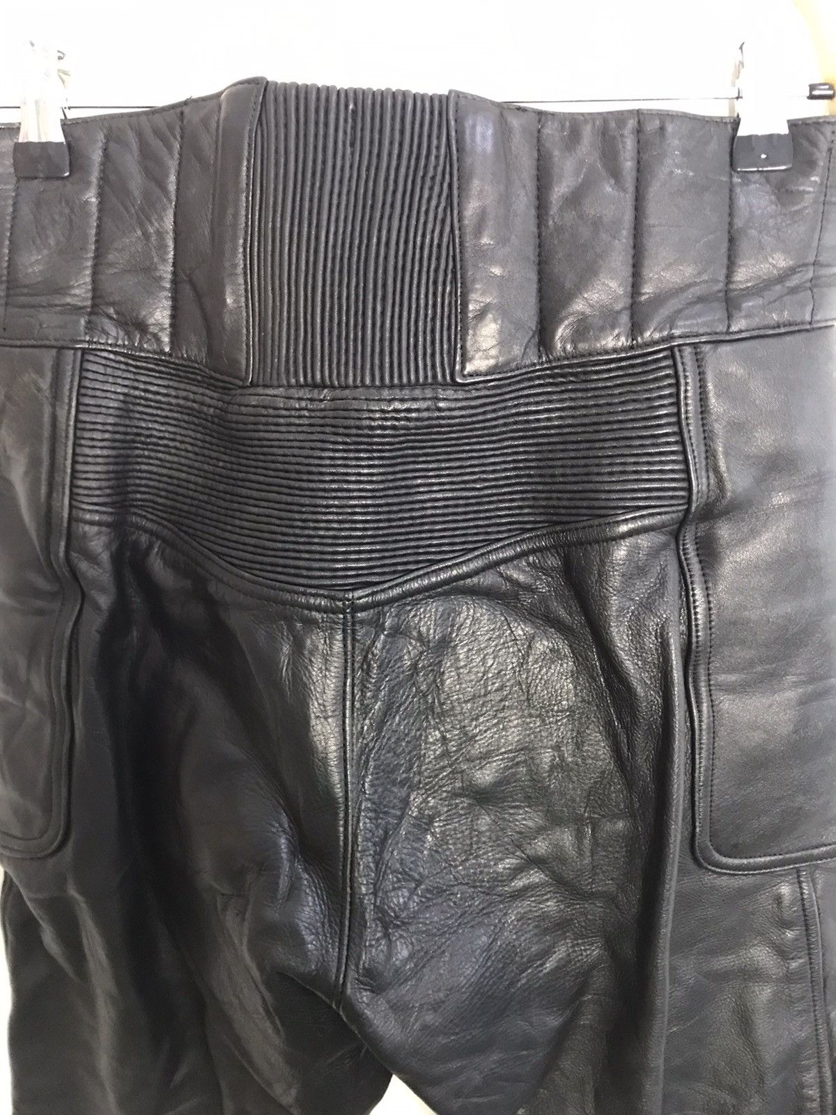 Genuine Leather Leather Biker Pant Knee Protection Shield Adjustable Waist Size 28" / US 6 / IT 42 - 4 Thumbnail