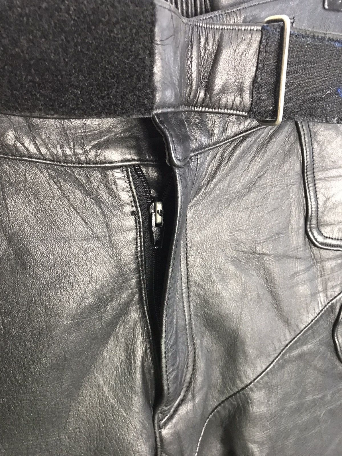 Genuine Leather Leather Biker Pant Knee Protection Shield Adjustable Waist Size 28" / US 6 / IT 42 - 5 Thumbnail