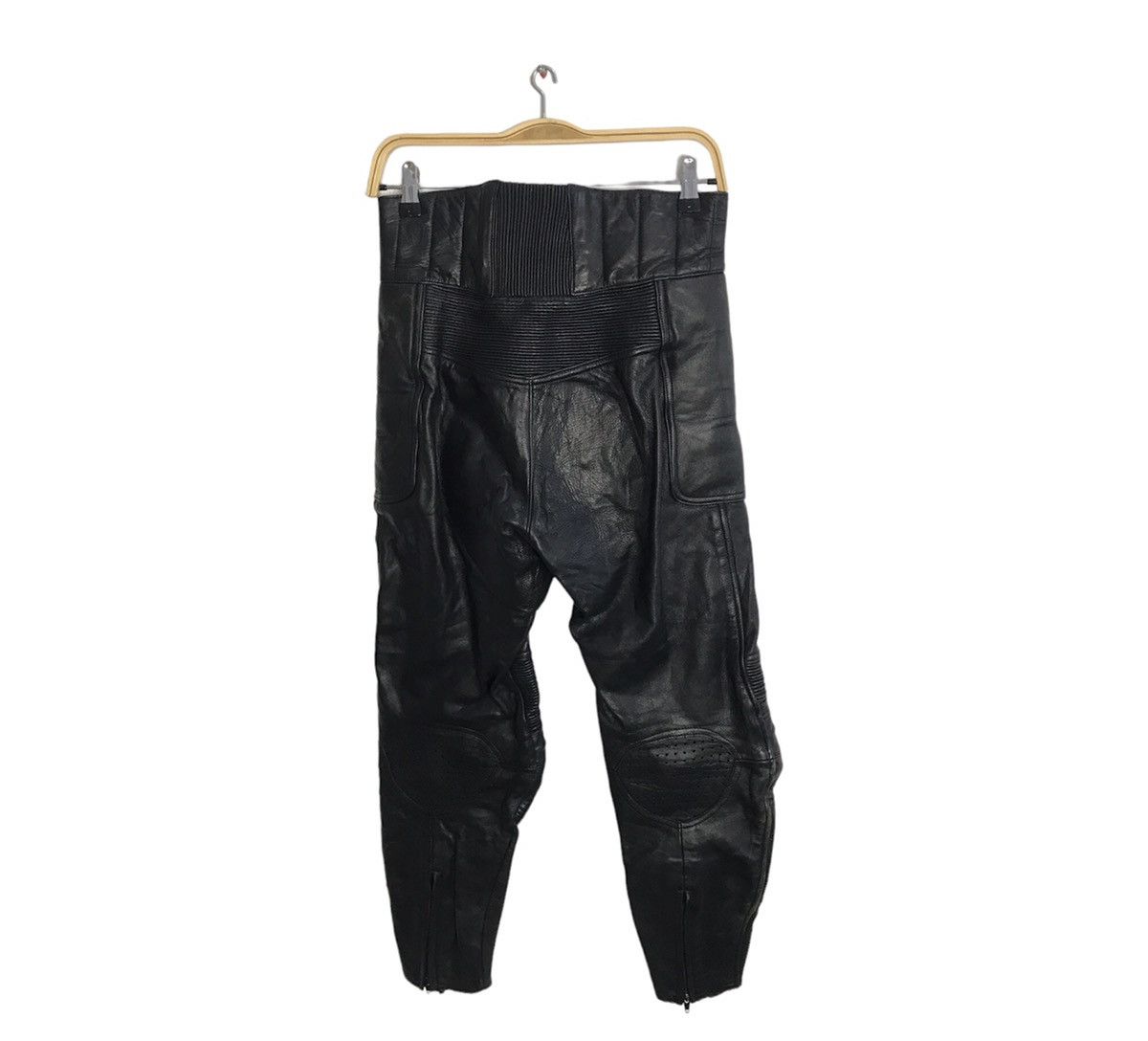 Genuine Leather Leather Biker Pant Knee Protection Shield Adjustable Waist Size 28" / US 6 / IT 42 - 2 Thumbnail