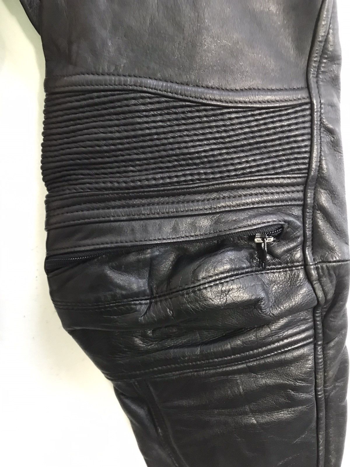 Genuine Leather Leather Biker Pant Knee Protection Shield Adjustable Waist Size 28" / US 6 / IT 42 - 14 Thumbnail