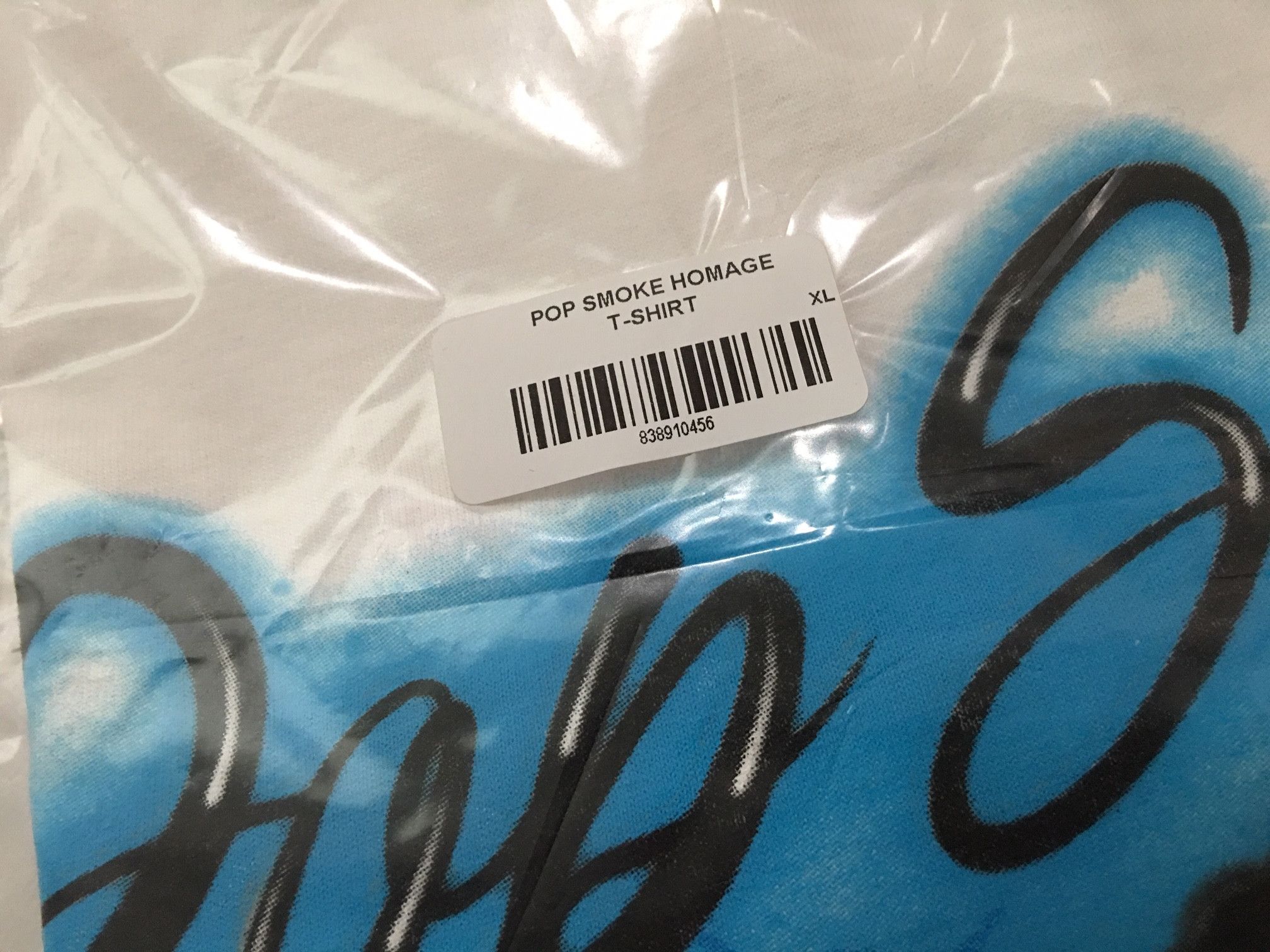 Rap Tees Pop Smoke Homage T-shirt White Extra Large Size US XL / EU 56 / 4 - 4 Thumbnail