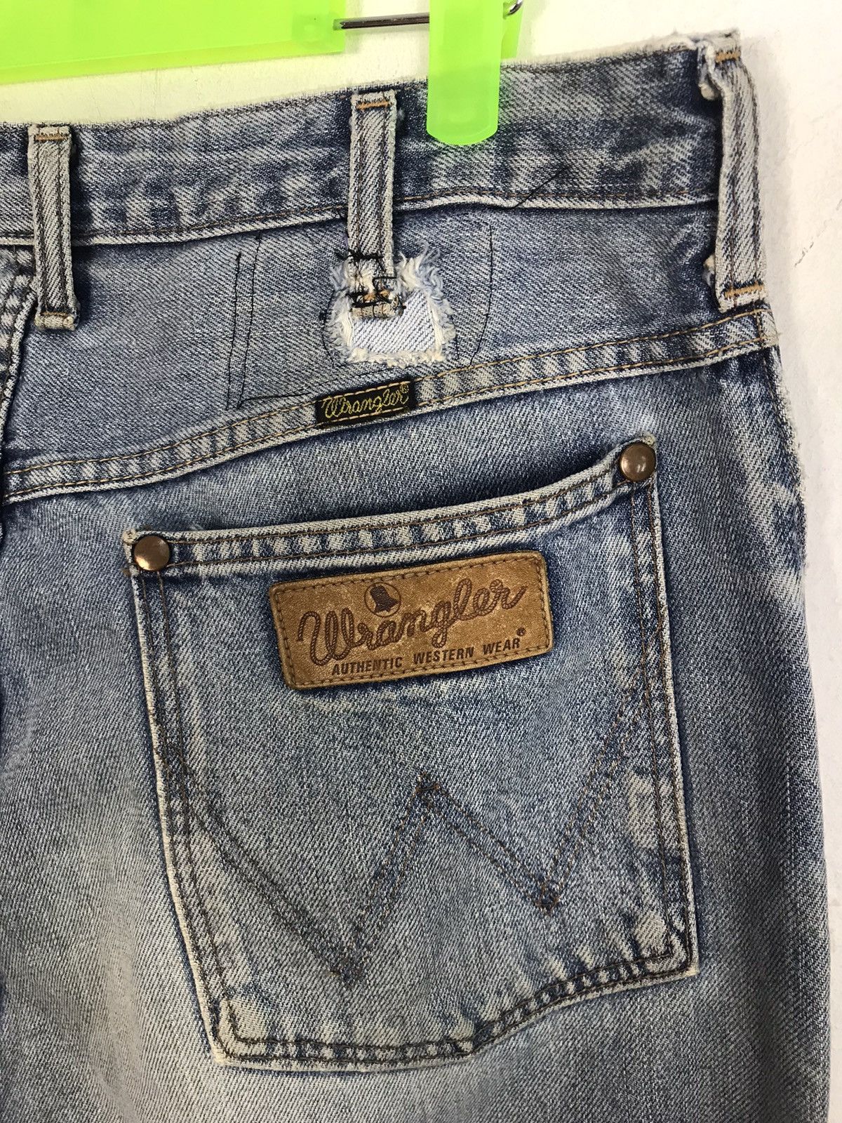 Wrangler 90s Wrangler Western Wear Selvedge Distressed Denim Jeans Size US 32 / EU 48 - 5 Thumbnail