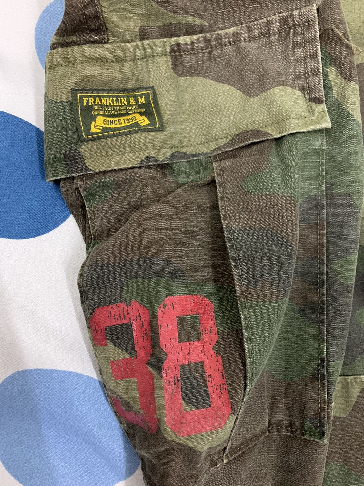 Franklin & Marshall Franklin & Marshall Cortez Camo Cargo Baggy Pants Size US 36 / EU 52 - 3 Thumbnail