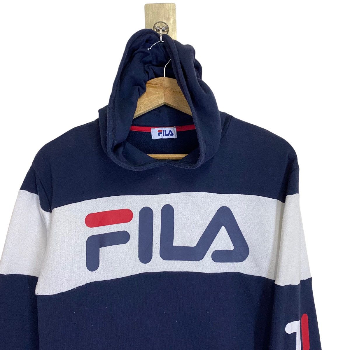 Fila × Vintage Vintage 90s Fila Big Logo Crewneck Hoodie Size S Size US S / EU 44-46 / 1 - 4 Thumbnail