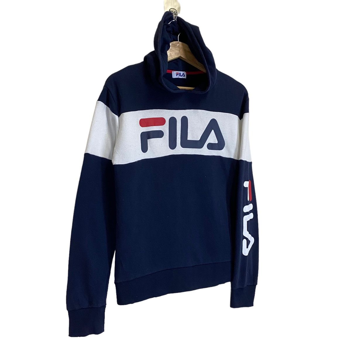 Fila × Vintage Vintage 90s Fila Big Logo Crewneck Hoodie Size S Size US S / EU 44-46 / 1 - 2 Thumbnail