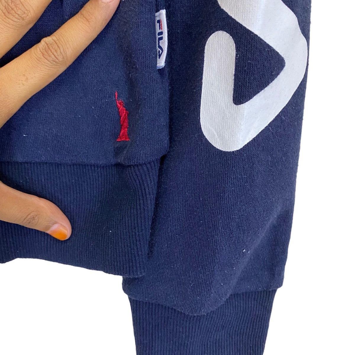 Fila × Vintage Vintage 90s Fila Big Logo Crewneck Hoodie Size S Size US S / EU 44-46 / 1 - 7 Thumbnail