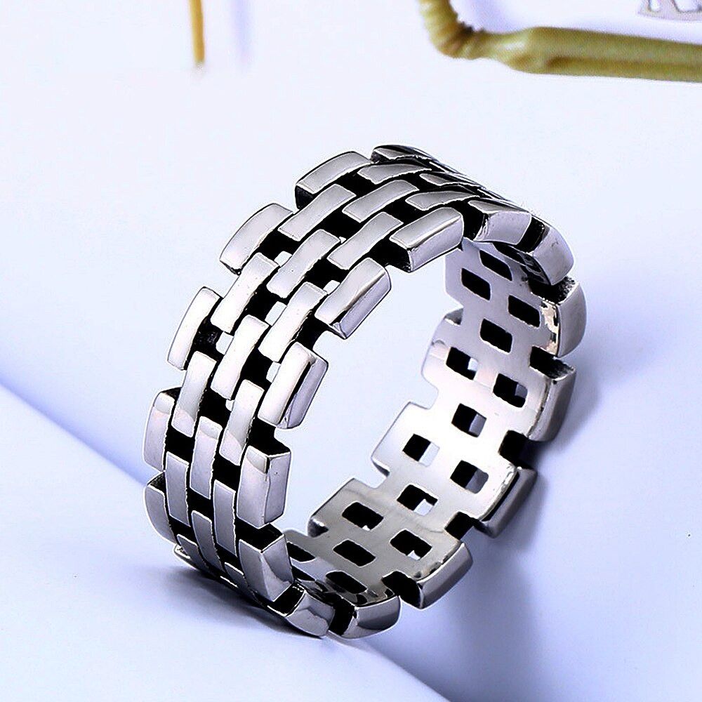 Jewelry Hollow Chain Ring Size ONE SIZE - 1 Thumbnail